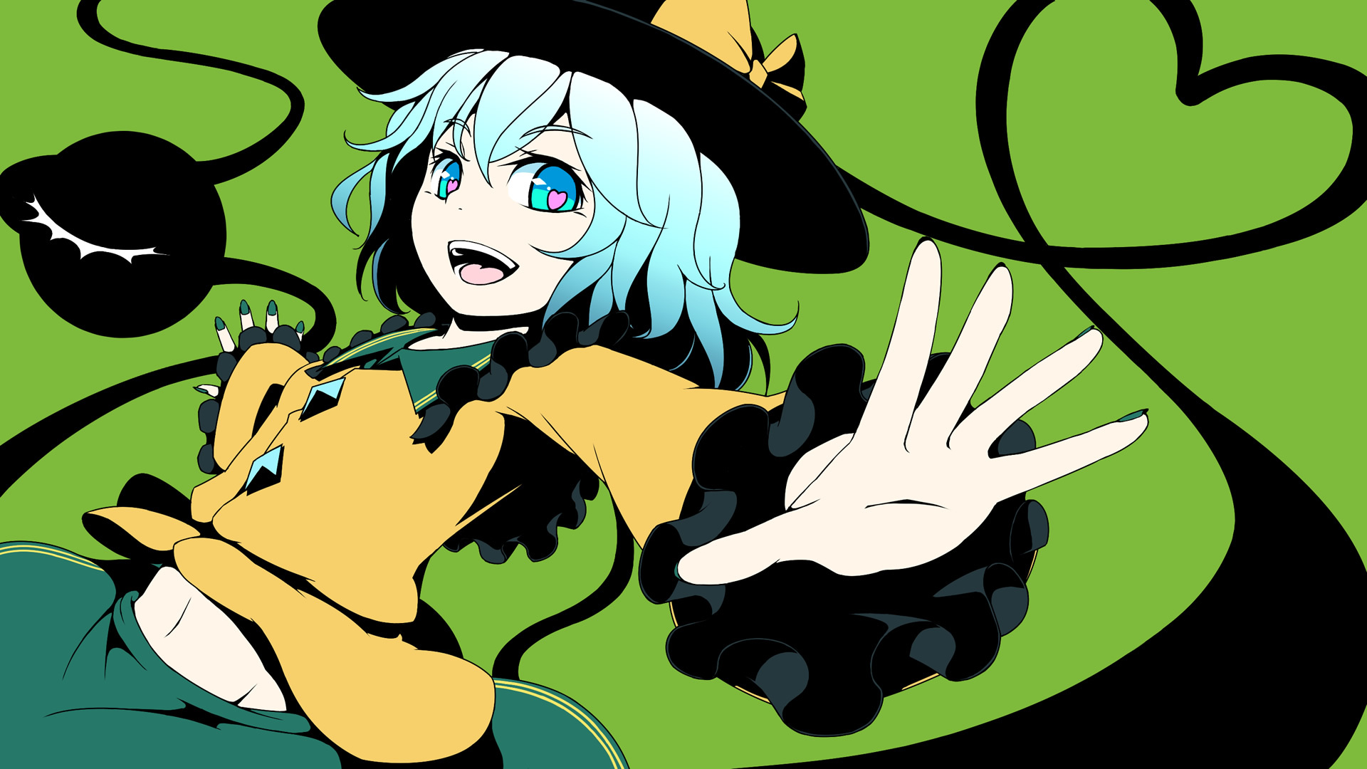 dise, green, komeiji_koishi, touhou