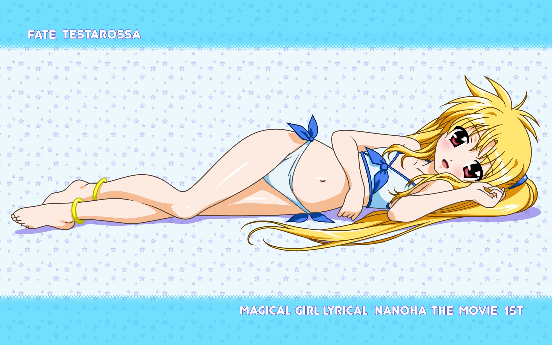 bikini, fate_testarossa, mahou_shoujo_lyrical_nanoha, mahou_shoujo_lyrical_nanoha_the_movie_1st, swimsuit