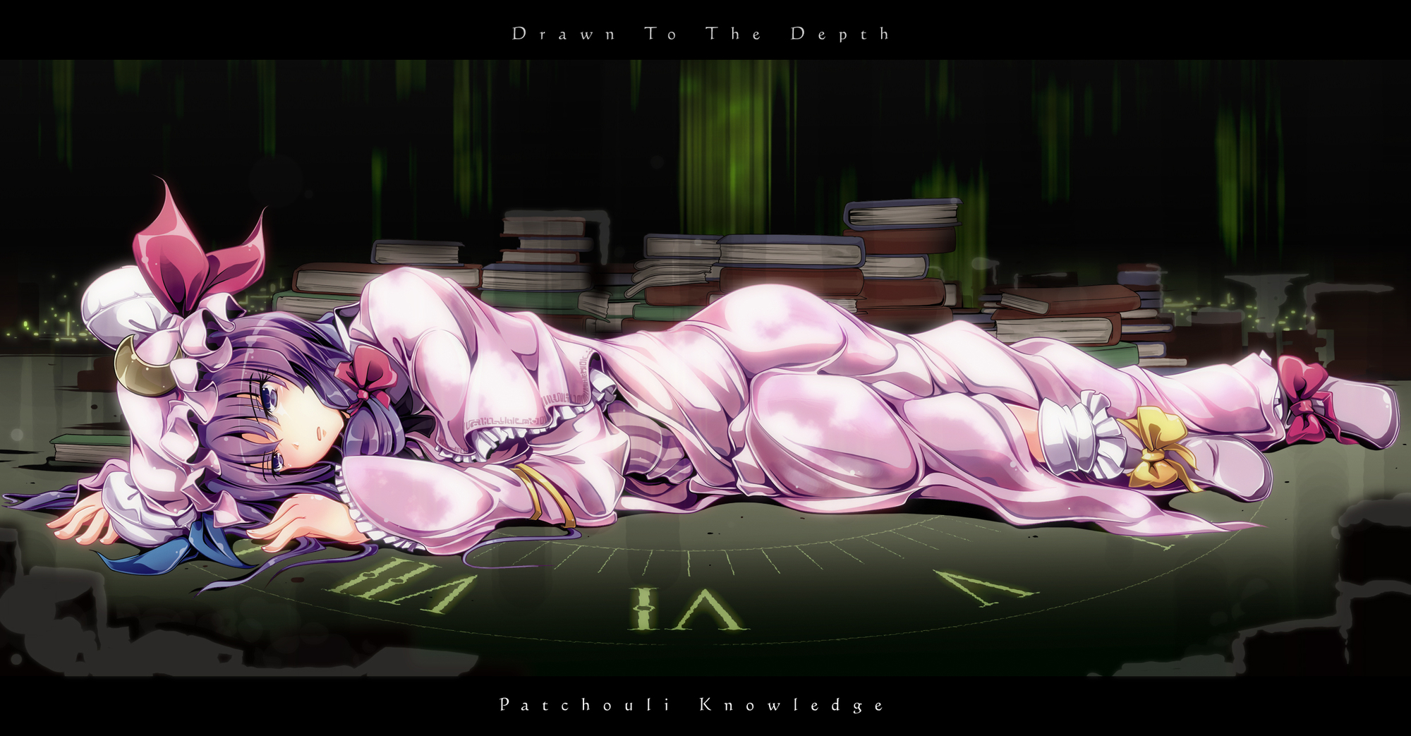 book, hat, ichirino_minagi, japanese_clothes, long_hair, mage, magic, patchouli_knowledge, purple_eyes, purple_hair, touhou