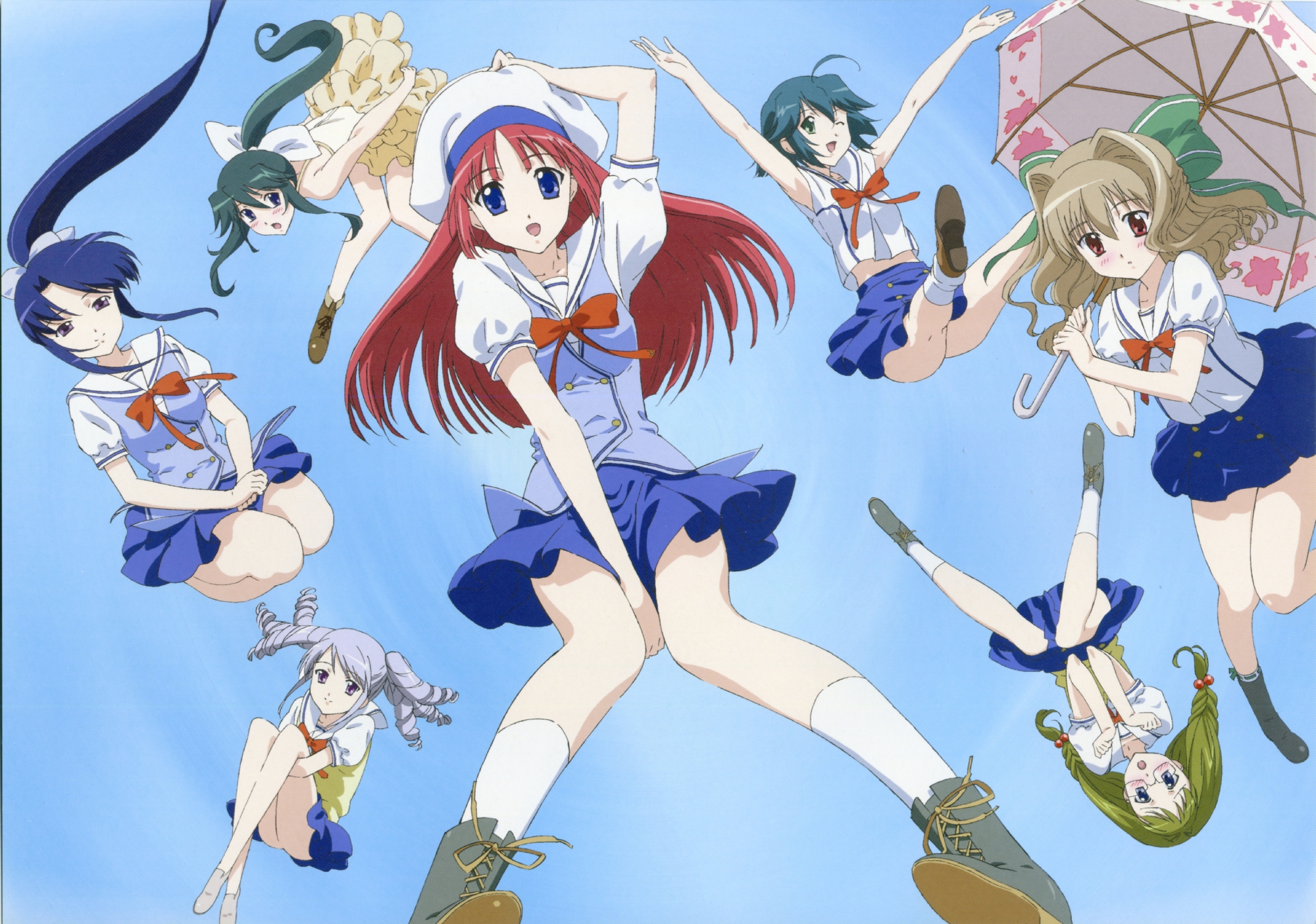aisia, da_capo, kotonomiya_tamaki, mizukoshi_mako, mizukoshi_moe, saitama_nanako, school_uniform, shirakawa_kotori