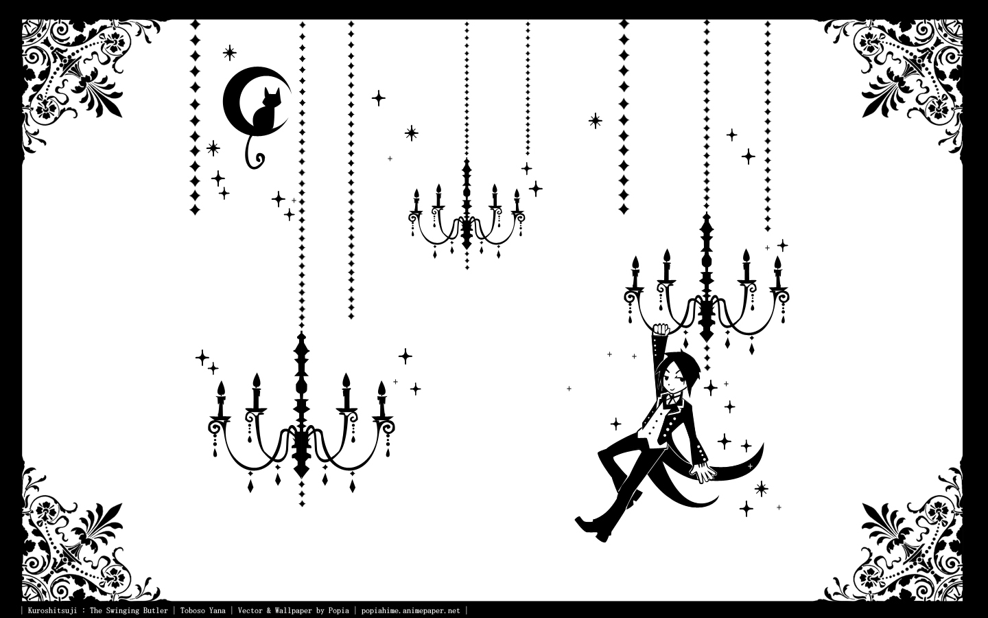 all_male, animal, cat, kuroshitsuji, male, monochrome, sebastian_michaelis, white