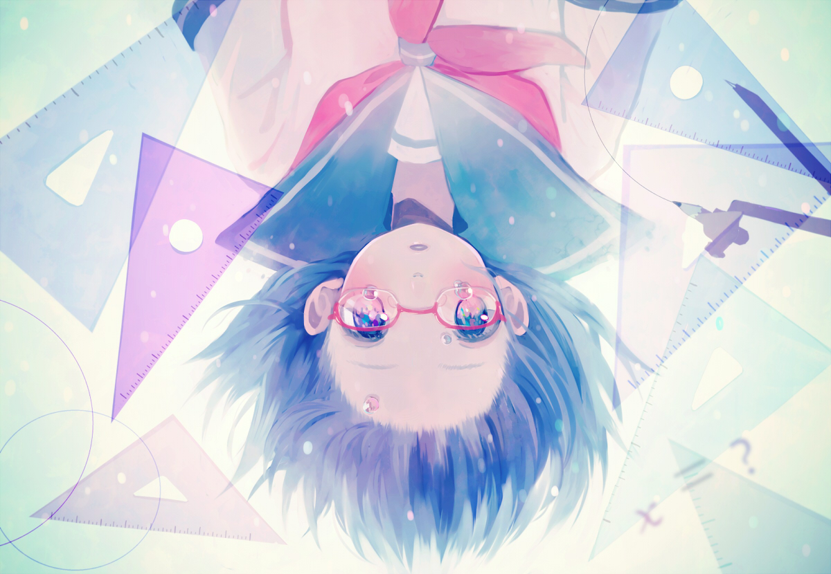 glasses, original, school_uniform, tamayo, tears