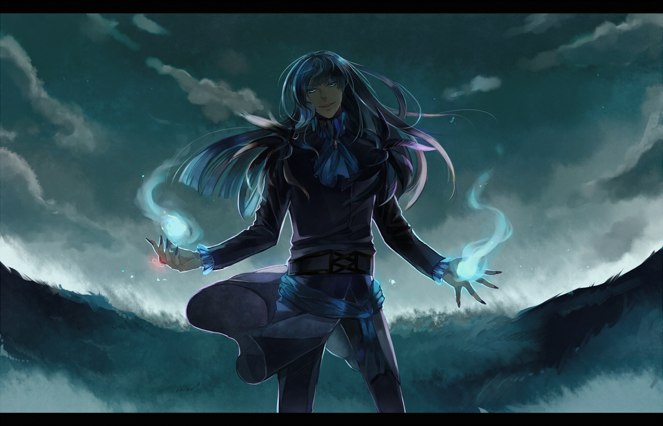 all_male, blue_eyes, blue_hair, densetsu_no_yuusha_no_densetsu, long_hair, male, miran_froaude, tagme