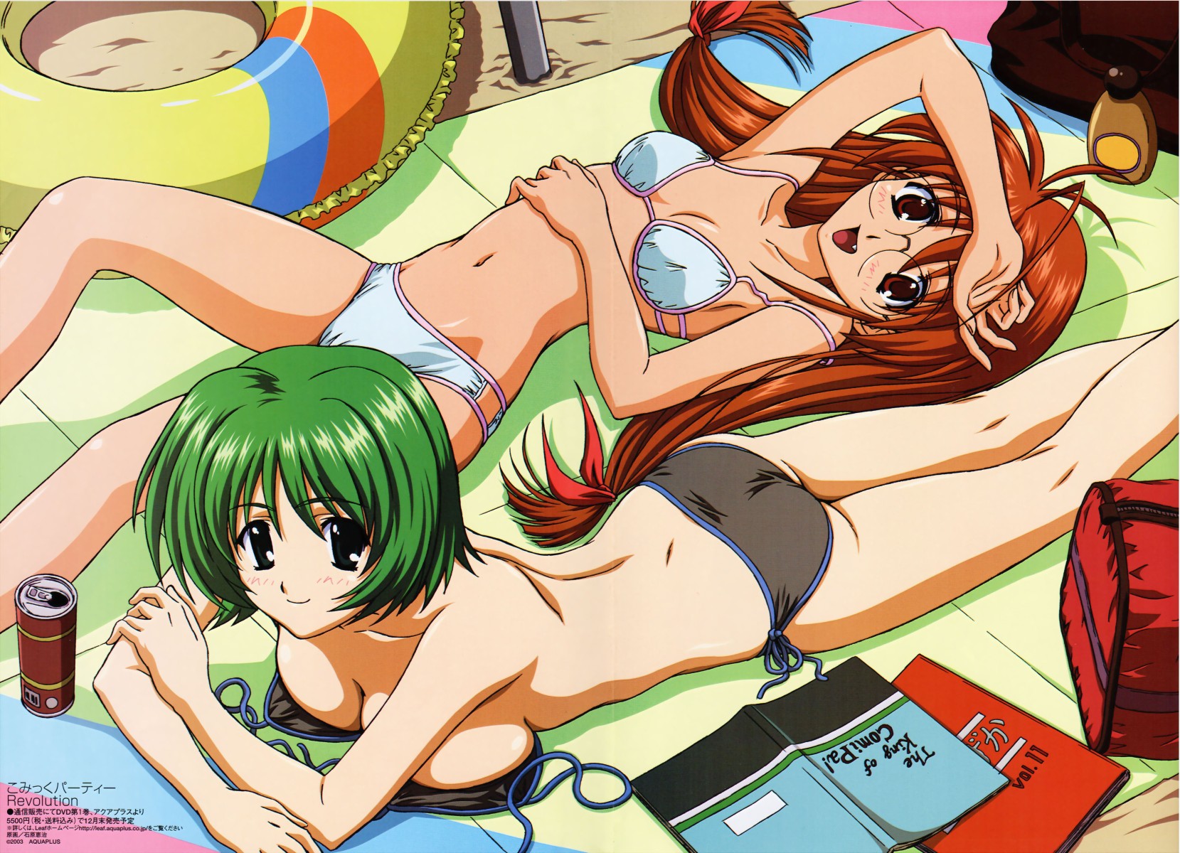 comic_party, glasses, inagawa_yuu, ohba_eimi, swimsuit