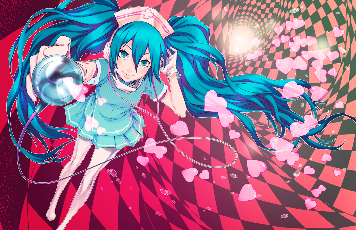 hatsune_miku, nurse, rem_(artist), twintails, vocaloid