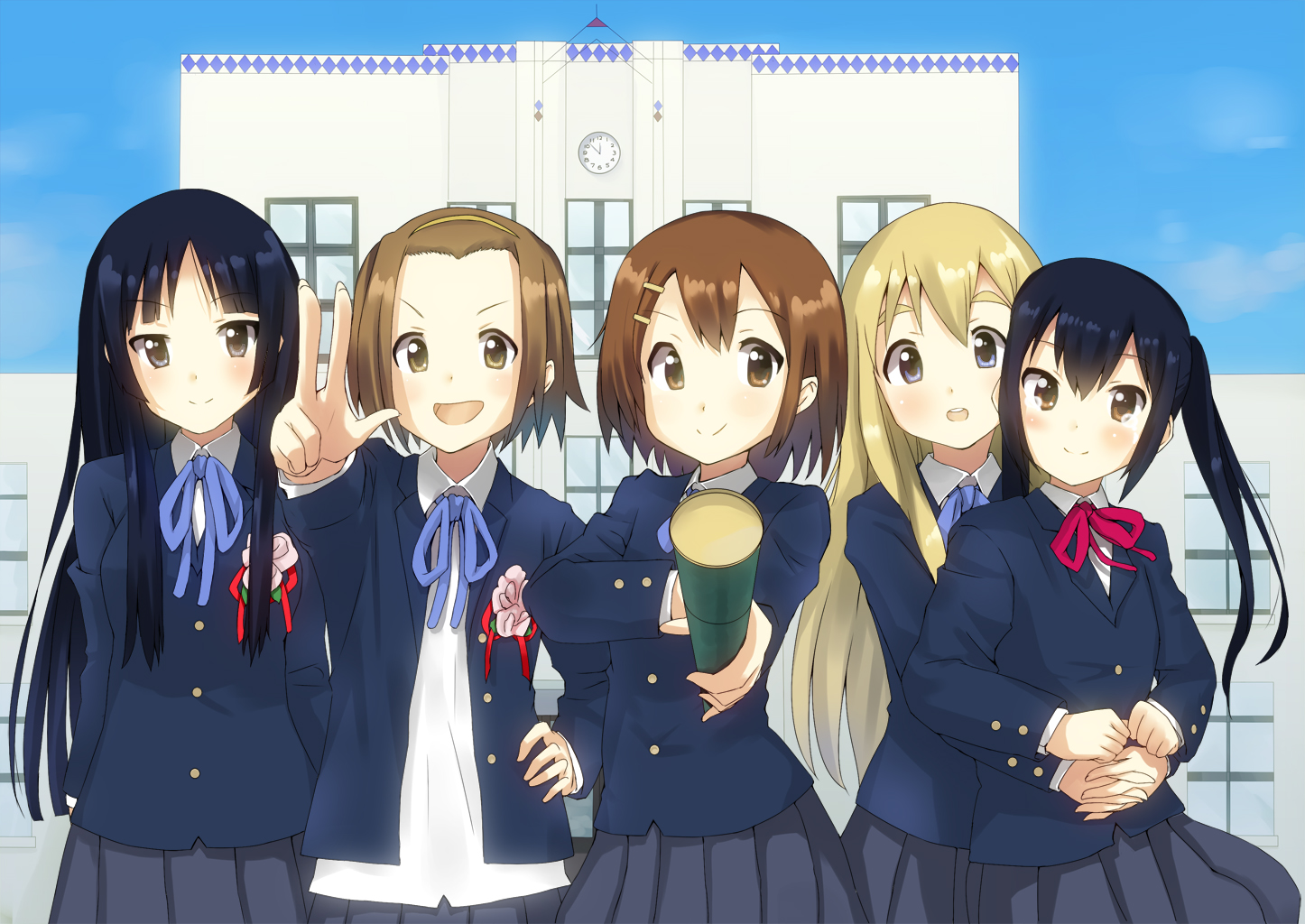 akiyama_mio, hirasawa_yui, hug, k-on!, kotobuki_tsumugi, masamuuu, nakano_azusa, tainaka_ritsu