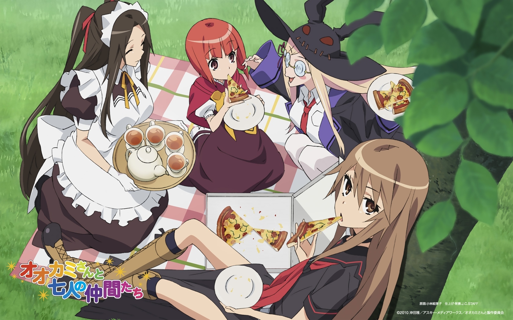 akai_ringo, kobayashi_emiko, majolica_le_fay, ookami-san_to_shichinin_no_nakama-tachi, ookami_ryouko, tsurugaya_otsuu