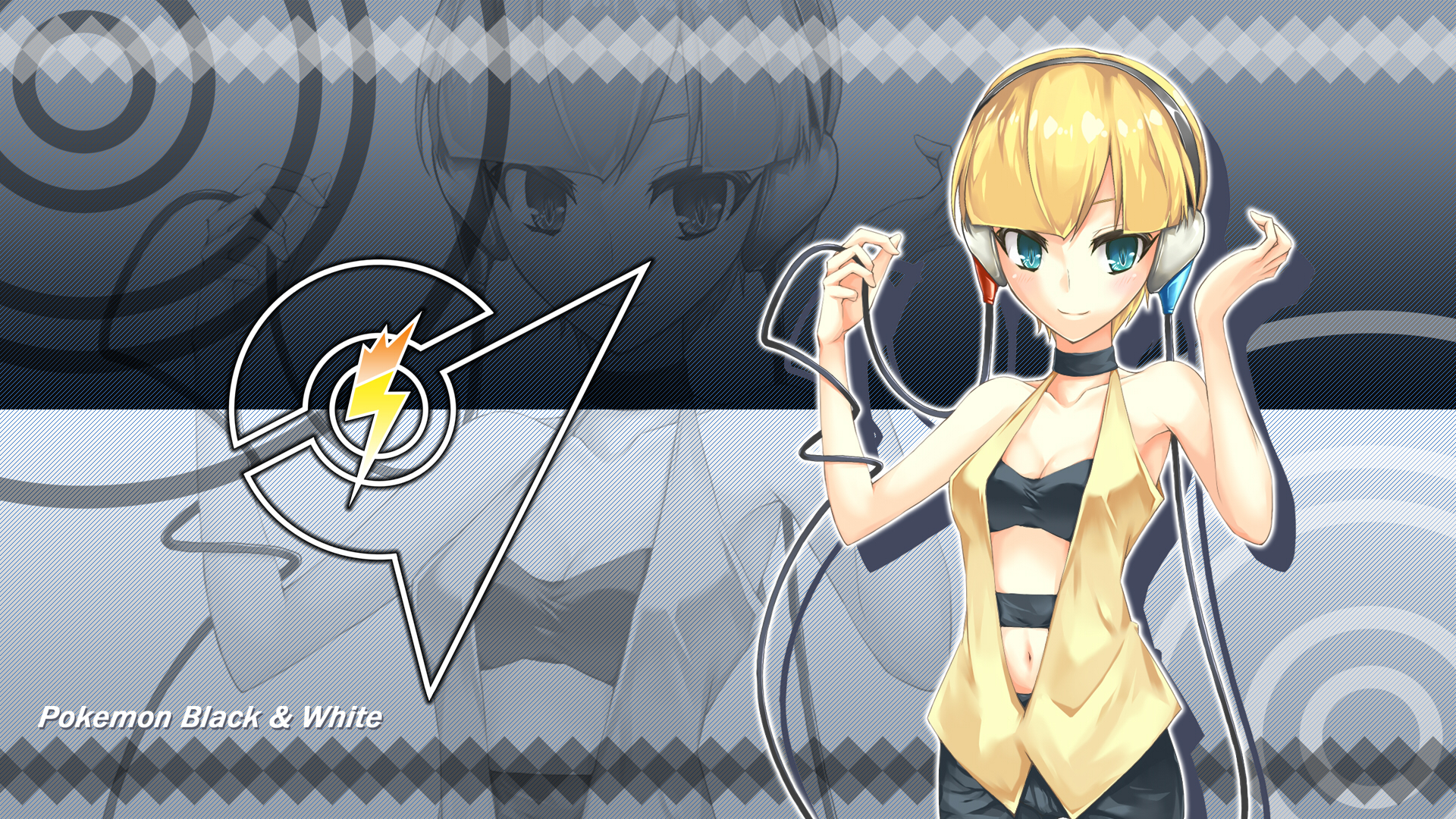 headphones, kamitsure, pokemon, shake