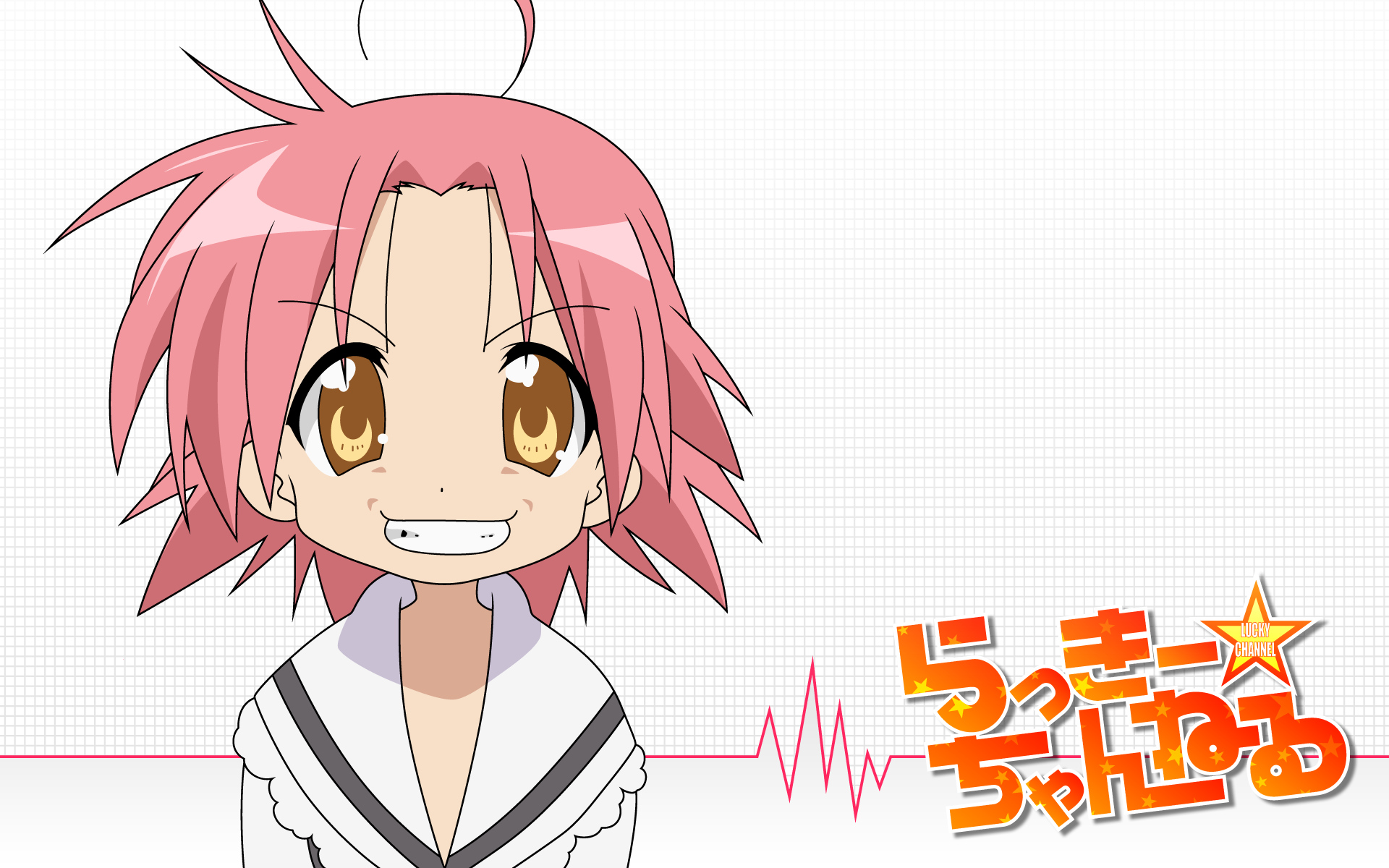 kogami_akira, lucky_channel, lucky_star, pink_hair, short_hair
