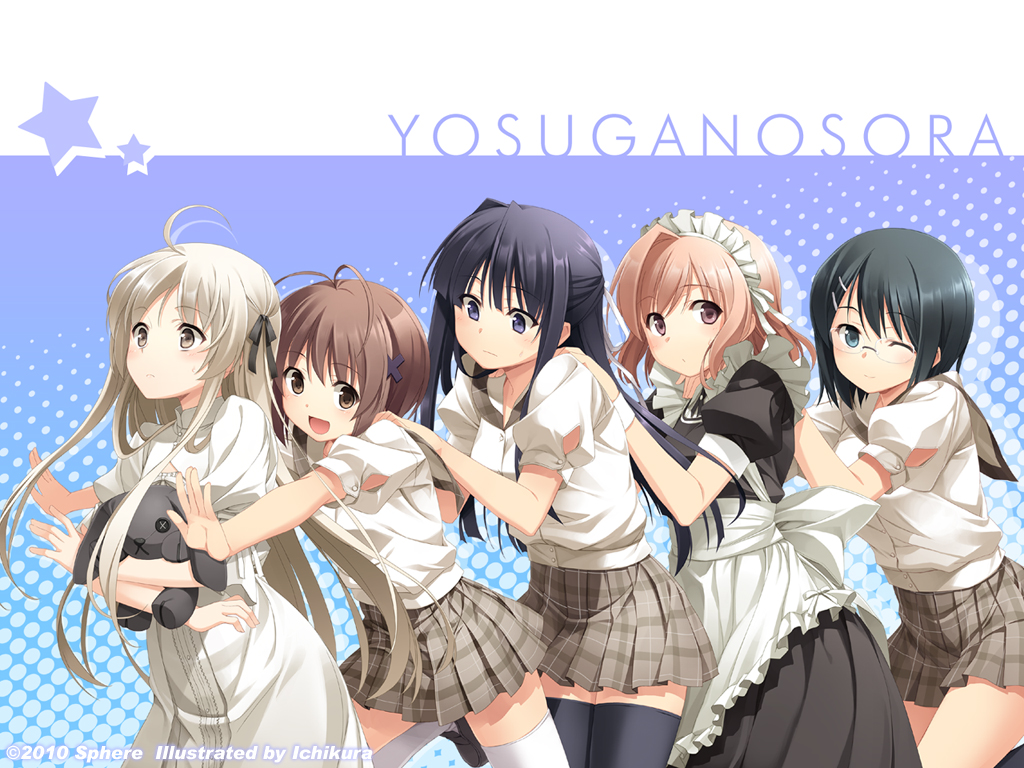 amatsume_akira, glasses, ichikura, kasugano_sora, maid, migiwa_kazuha, nogisaka_motoka, school_uniform
