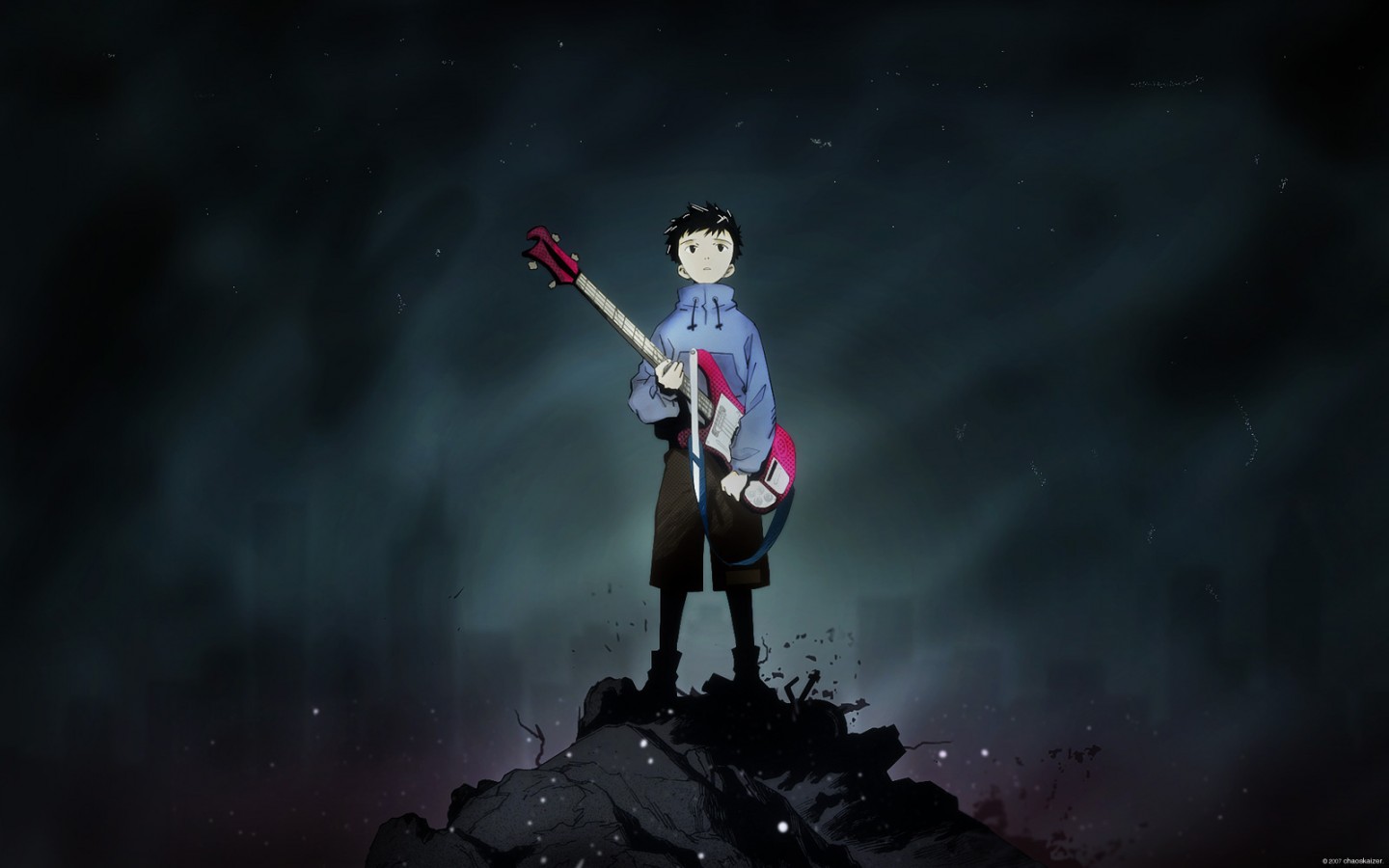 flcl, guitar, instrument, jpeg_artifacts, nandaba_naota