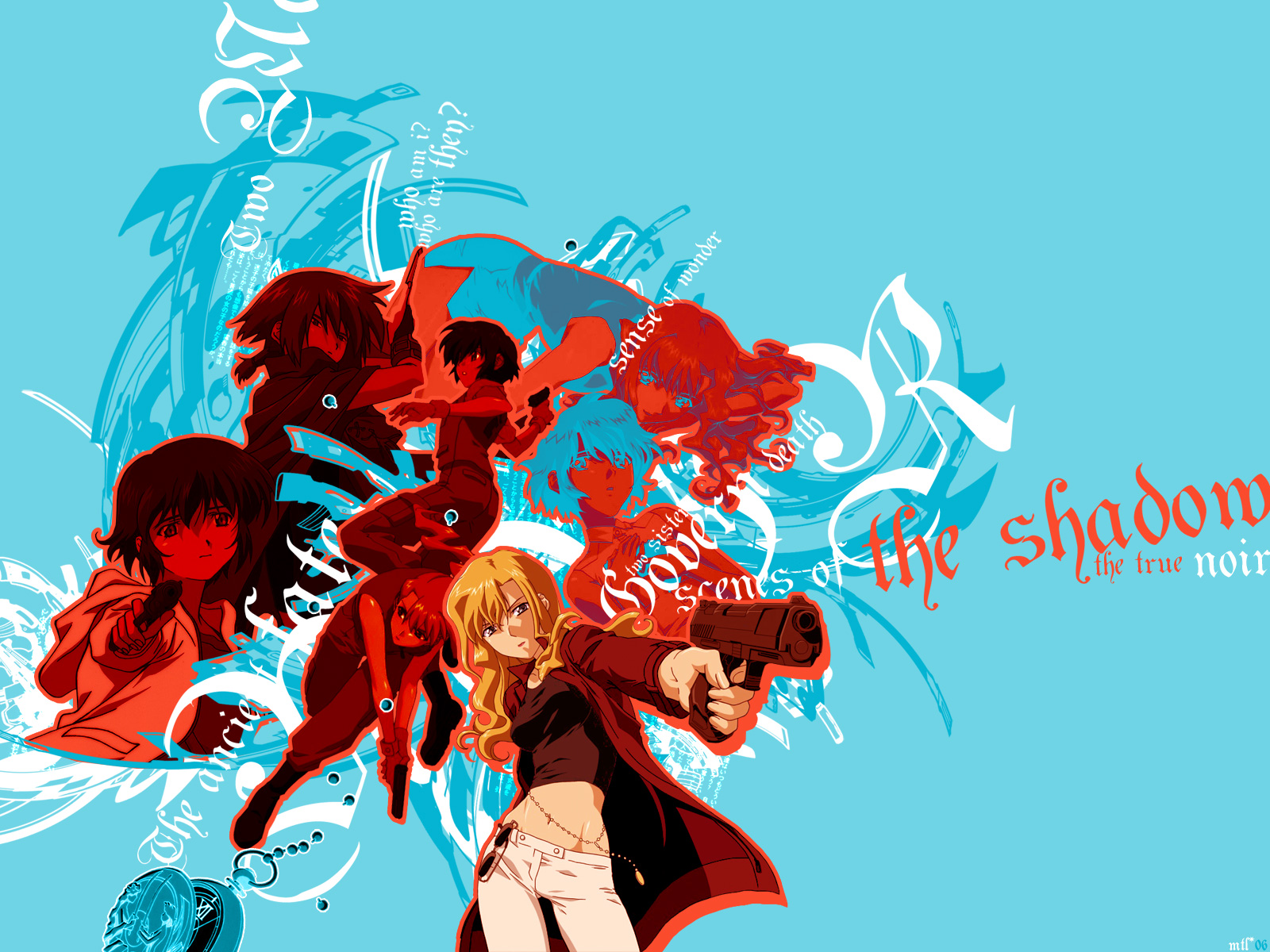 chloe_(noir), gun, jpeg_artifacts, mireille_bouquet, noir, weapon, yuumura_kirika