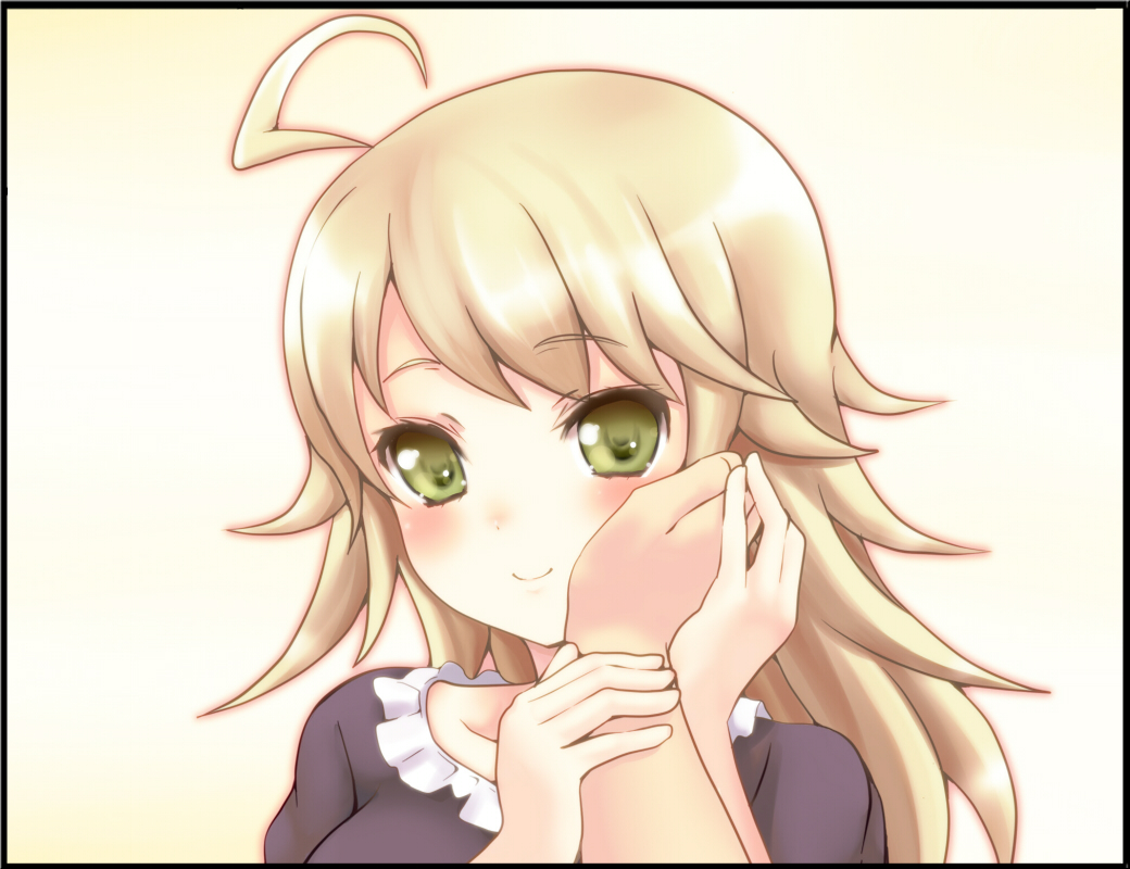 blonde_hair, close, green_eyes, hoshii_miki, idolmaster, solar_kaichuudentou