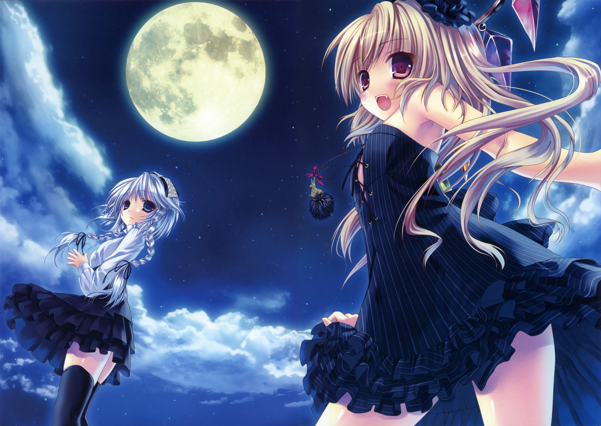 flandre_scarlet, izayoi_sakuya, kino_(kino_konomi), macchatei_koeda, touhou, vampire