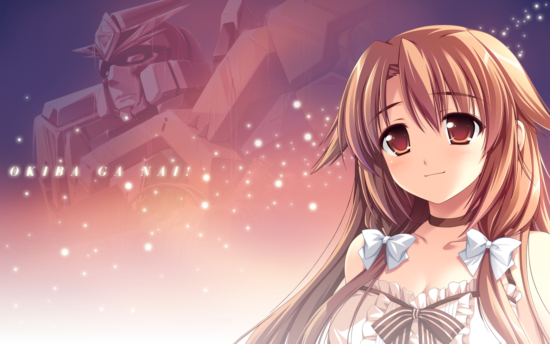 brown_eyes, brown_hair, close, isozaki_renka, long_hair, mecha, okiba_ga_nai!, ribbons