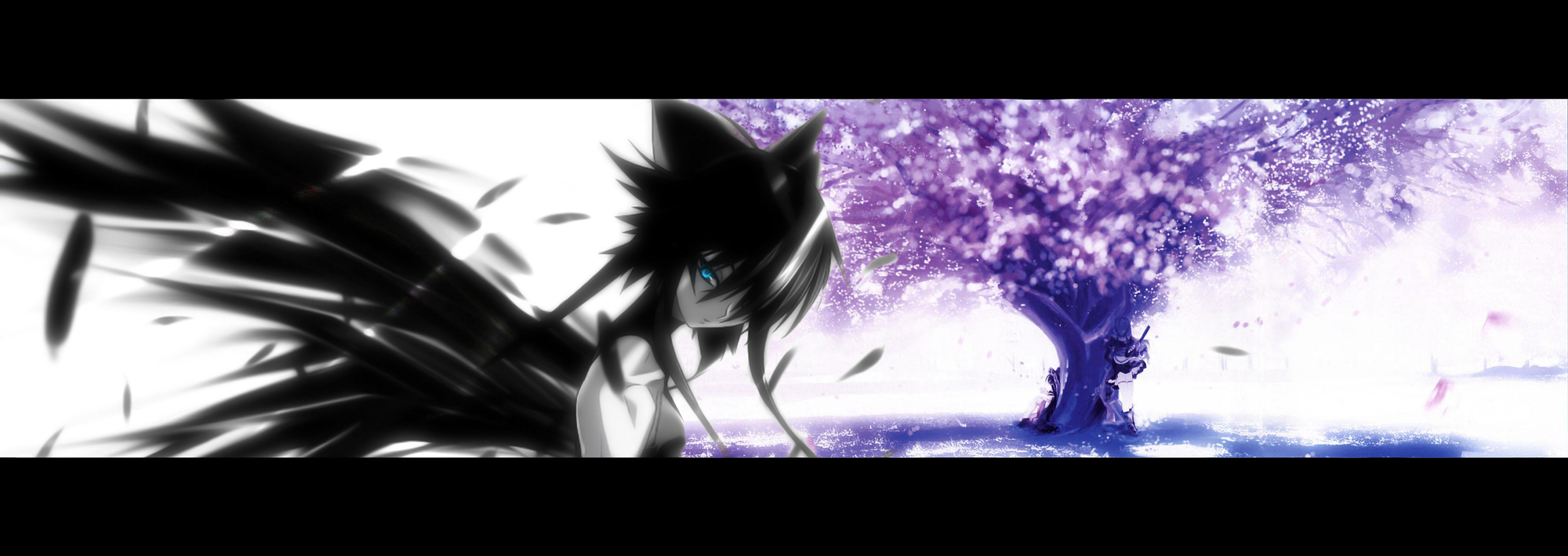 crossover, dualscreen, hakurei_reimu, japanese_clothes, jpeg_artifacts, kagano_ai, kirisame_marisa, mahou_shoujo_ai, miko, polychromatic, touhou