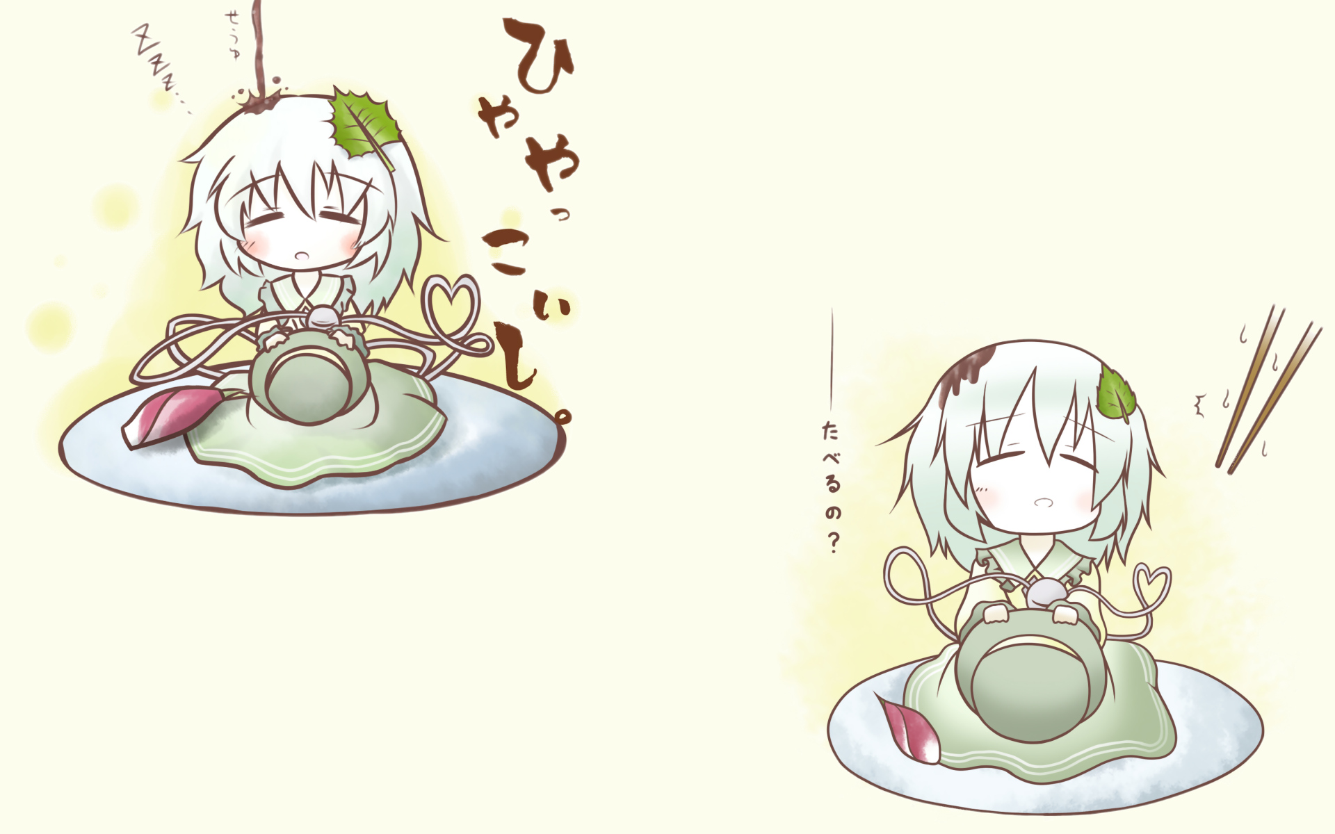 blush, chibi, gokei, hat, komeiji_koishi, ribbons, south114, touhou
