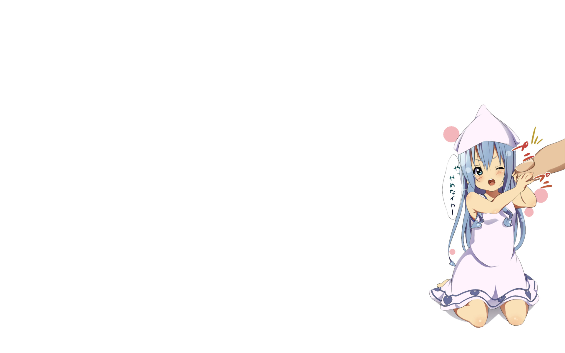 hat, hinamizawa_(hina-sawa), ikamusume, loli, long_hair, shinryaku!_ikamusume, white