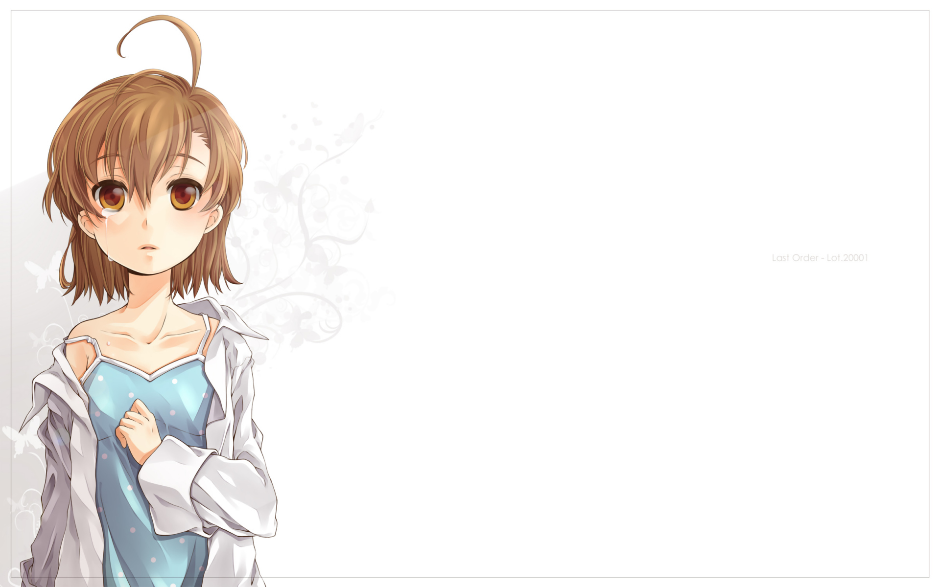 brown_eyes, brown_hair, last_order, meso_(goma-meso), short_hair, tears, to_aru_majutsu_no_index, white