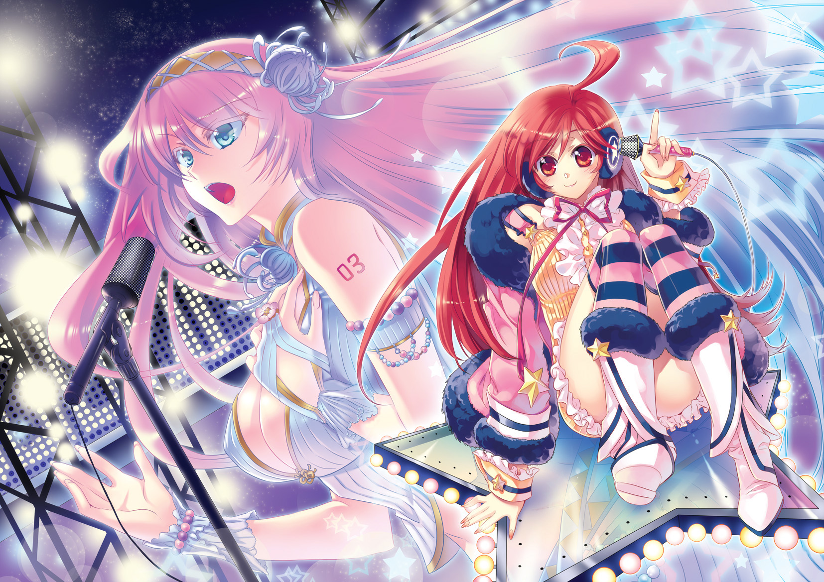 cu-rim, megurine_luka, miki_(vocaloid), vocaloid