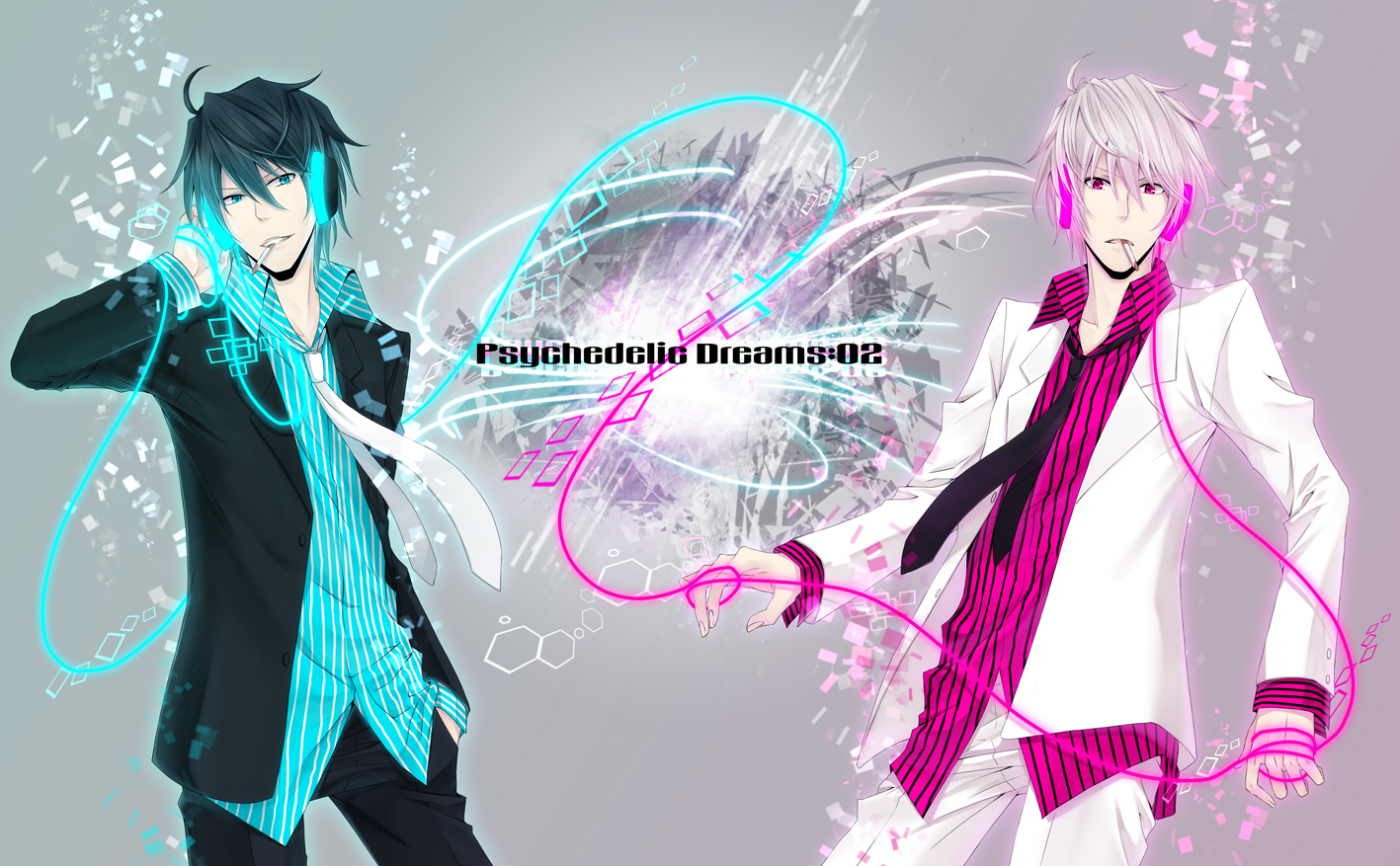 all_male, cigarette, durarara!!, headphones, heiwajima_shizuo, male, smoking, suit