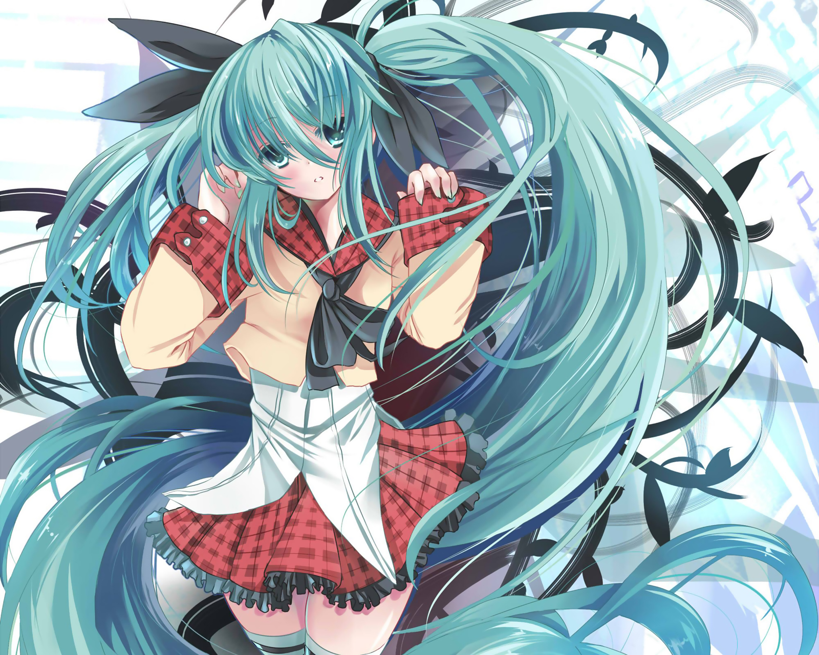 aqua_eyes, aqua_hair, hatsune_miku, long_hair, twintails, vocaloid, xephonia