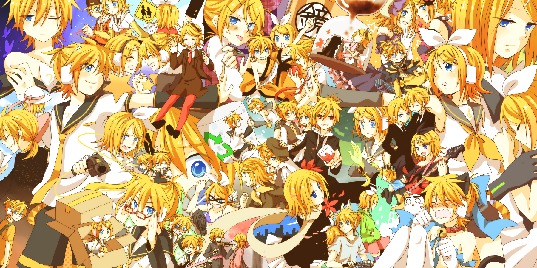 aliasing, kagamine_len, kagamine_rin, male, ryou_(fallxalice), vocaloid