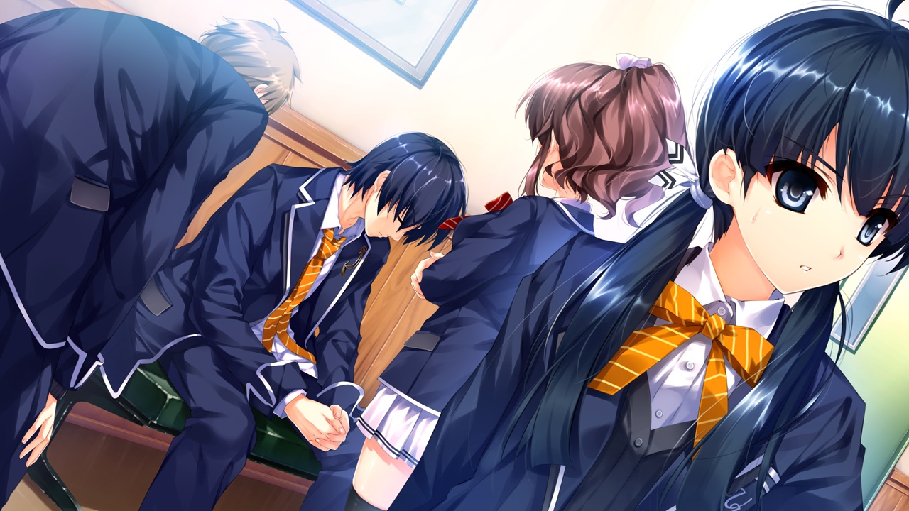 akiyama_sou, game_cg, hanamiya_nagisa, hasekura_airi, kuroya_shinobu, misaki_kurehito, trumple, ushinawareta_mirai_wo_motomete