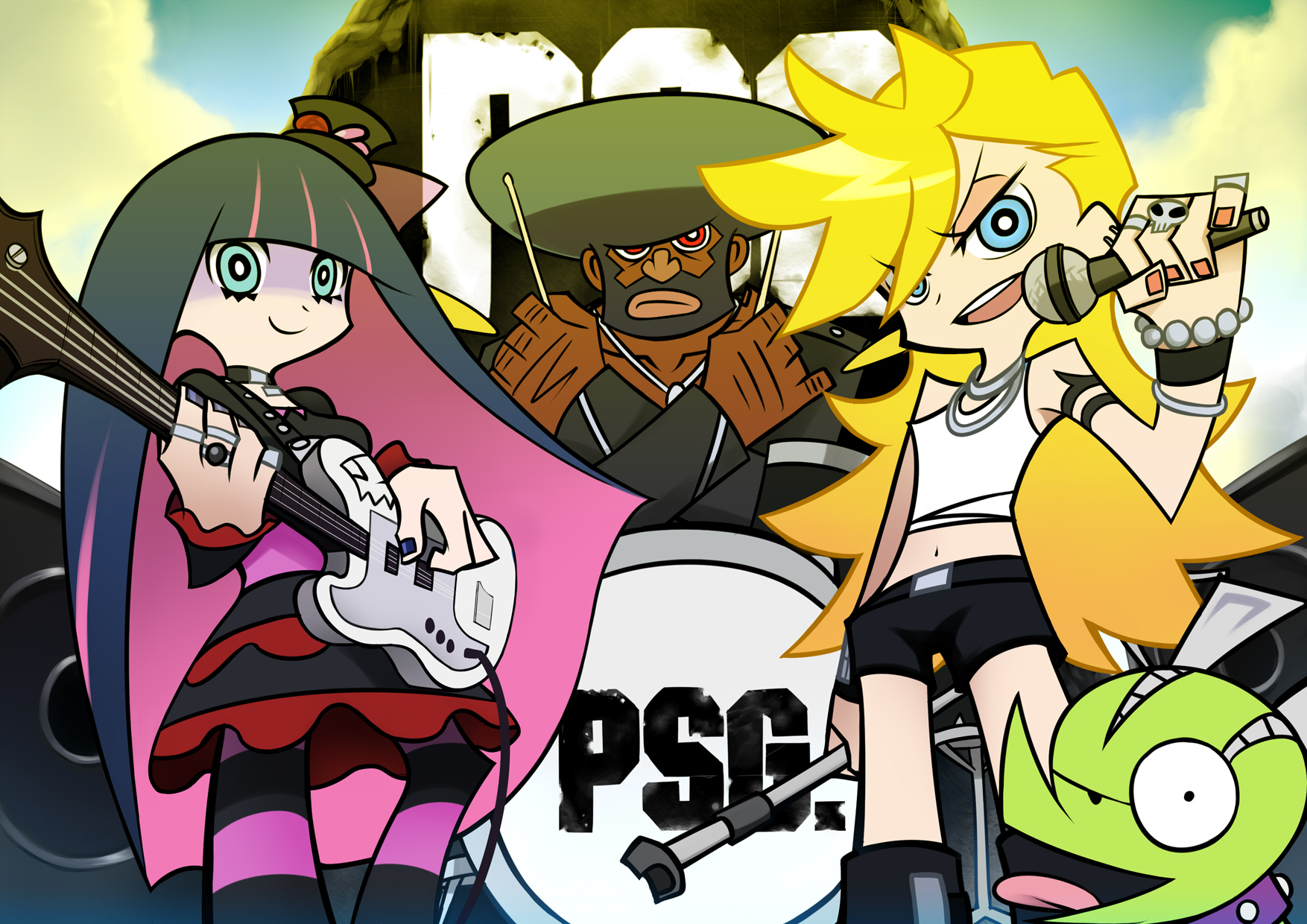 chuck, garterbelt_(character), otosama, panty_&_stocking_with_garterbelt, panty_(character), stocking_(character)