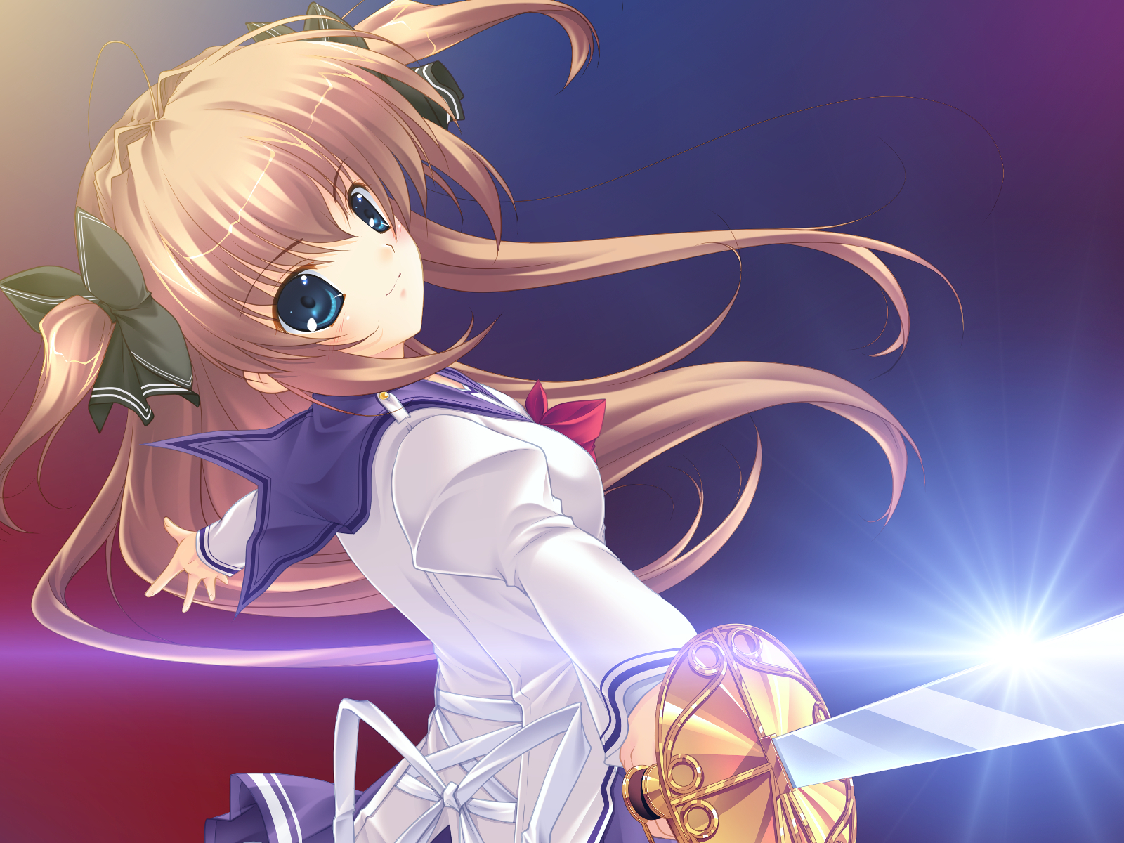 asuka_mirai, blue_eyes, brown_hair, game_cg, journey, mikeou, nanairo_kouro, school_uniform