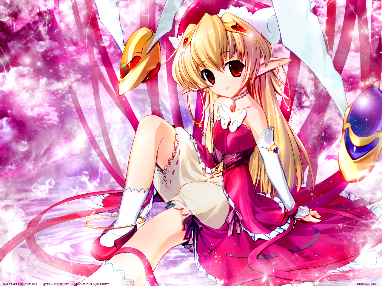 aoi_sora_no_neosphere, blonde_hair, bloomers, dress, ein_(artist), elincie_yerthrop, flat_chest, long_hair