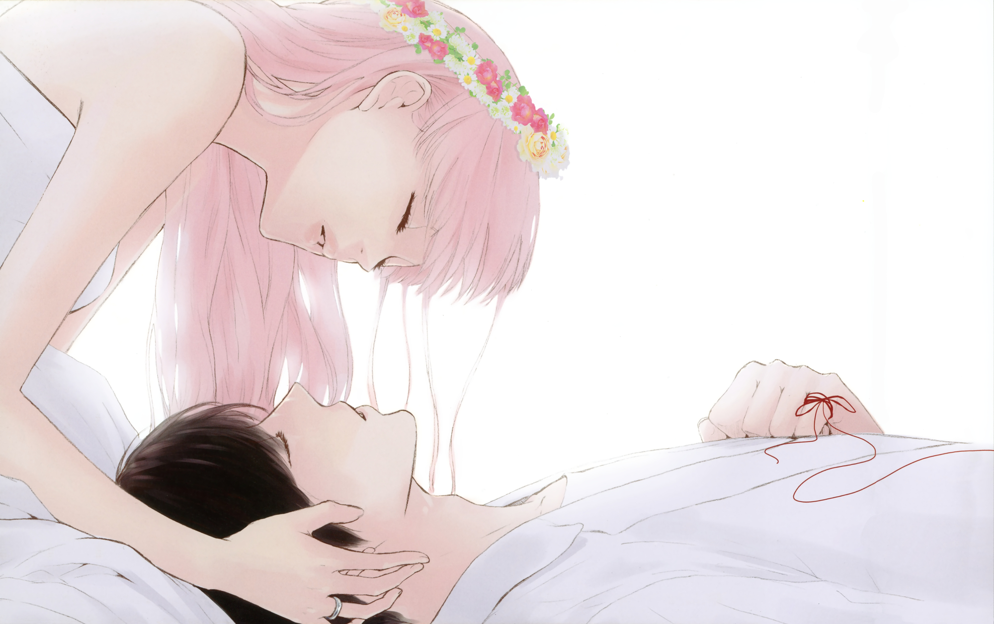 just_be_friends_(vocaloid), megurine_luka, vocaloid, white, yunomi