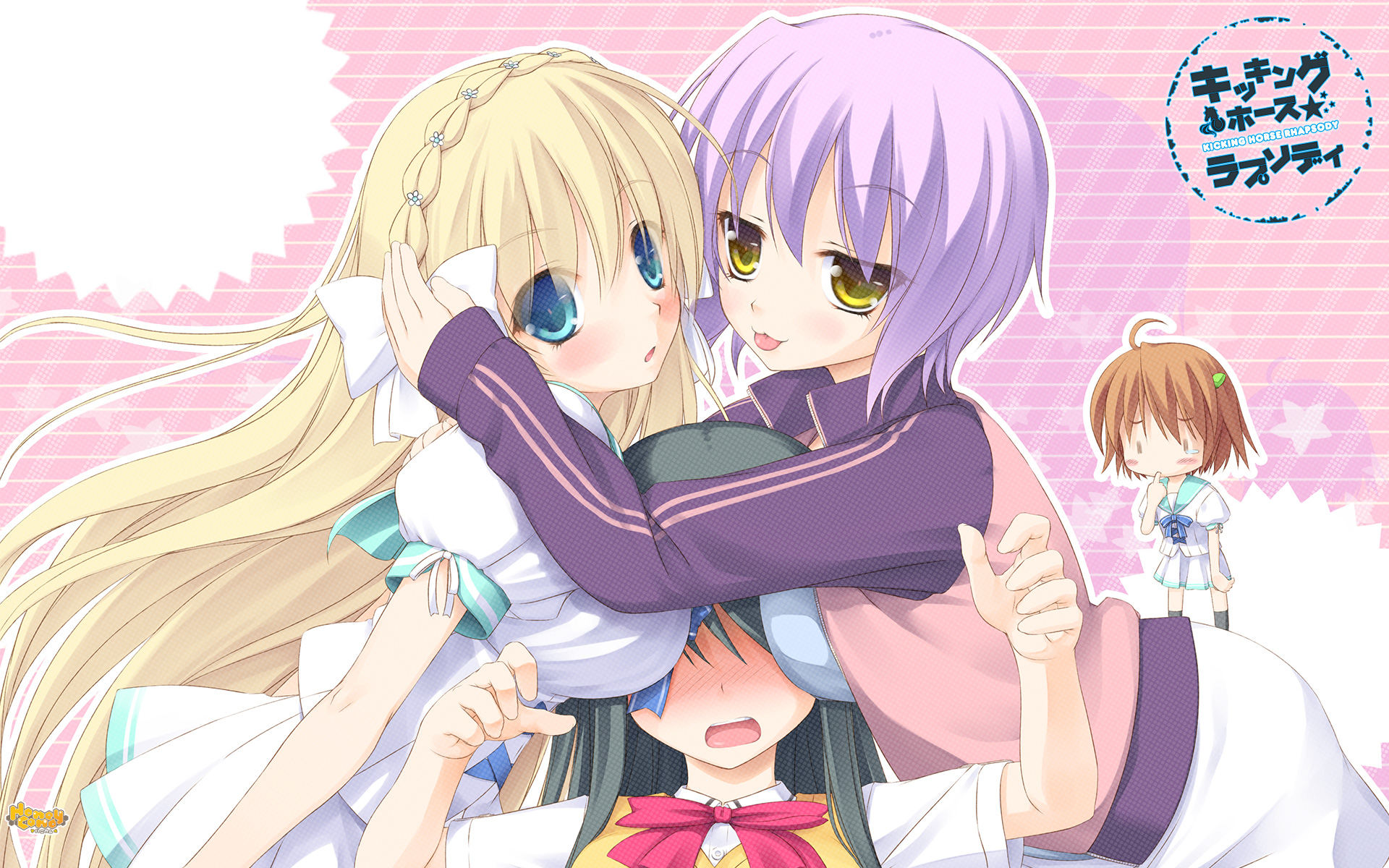 alcot, alcot_honey_comb, blush, chibi, kazami_haruki, kicking_horse_rhapsody, makinosono_izuho, orina_nobara