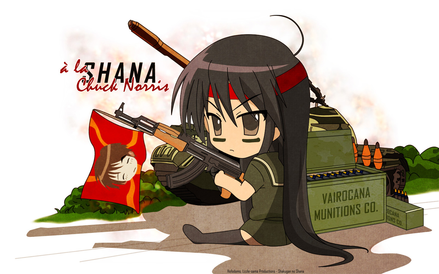 black_hair, brown_eyes, gun, long_hair, shakugan_no_shana, shana, shana_tan, weapon