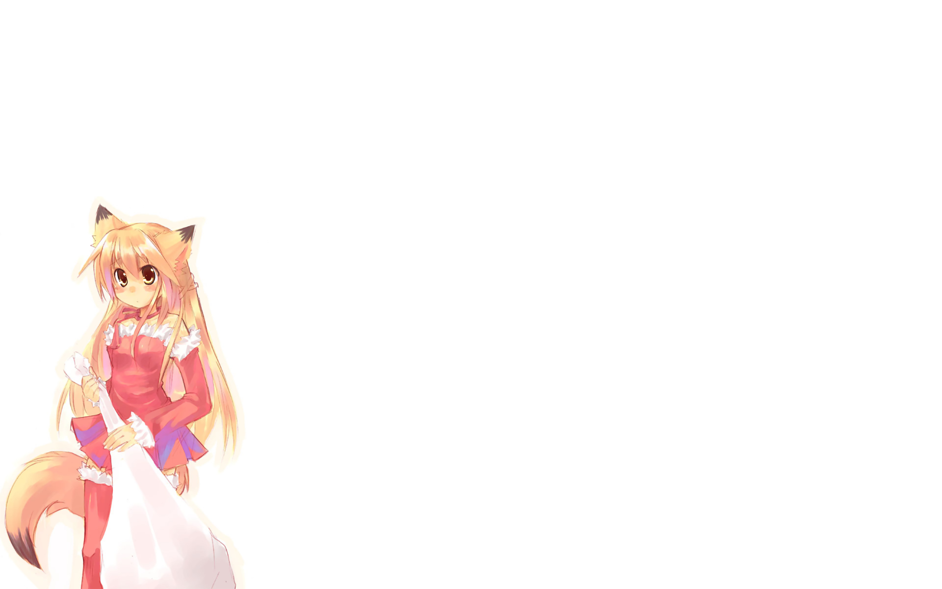 animal_ears, christmas, foxgirl, original, tail, toba_hiyoko