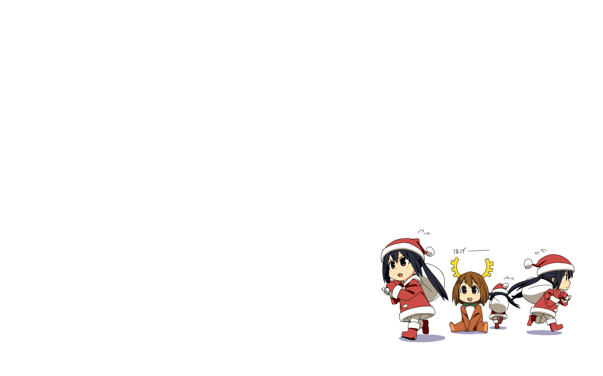 christmas, gloves, hat, hirasawa_yui, iefukurou, k-on!, nakano_azusa, white