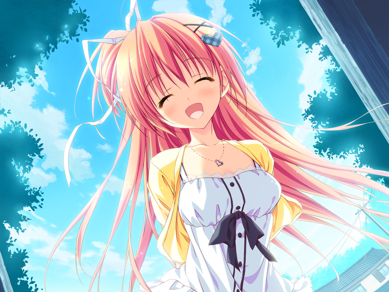 clouds, dress, feng, game_cg, hoshizora_e_kakaru_hashi, long_hair, nakatsugawa_ui, necklace