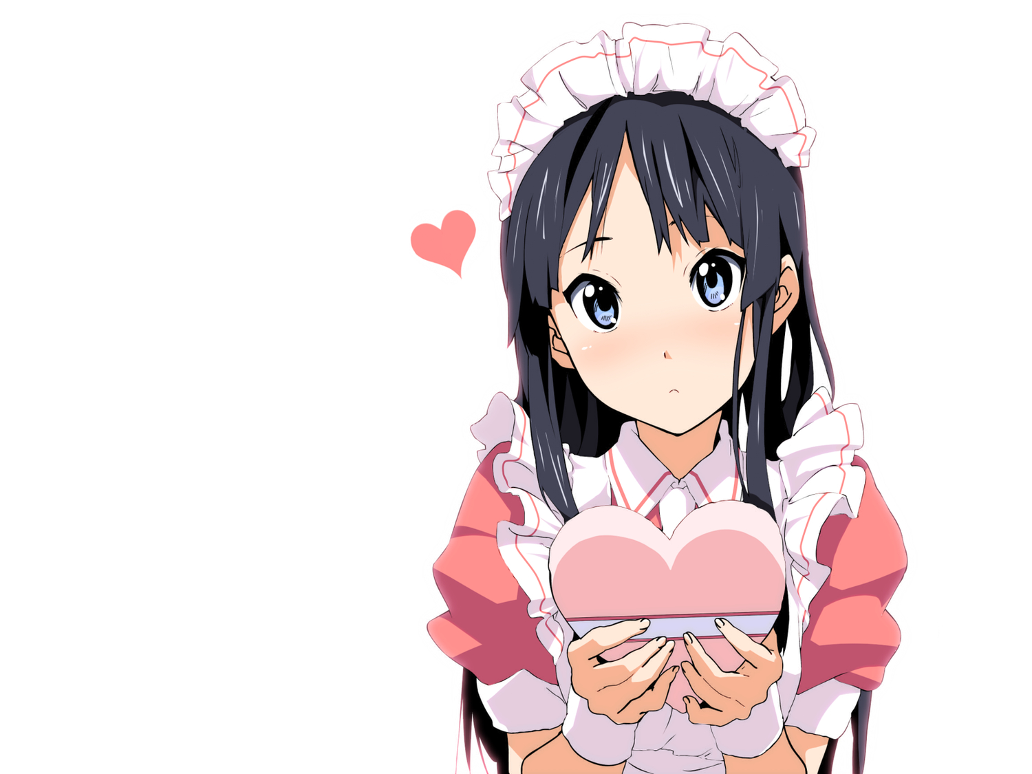 akiyama_mio, black_hair, eto, horiguchi_yukiko, k-on!, maid, white