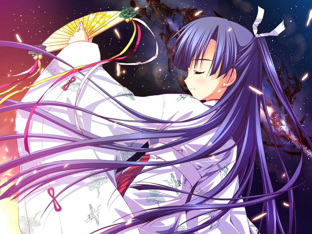 fan, feng, game_cg, hoshizora_e_kakaru_hashi, japanese_clothes, koumoto_madoka, long_hair, miko