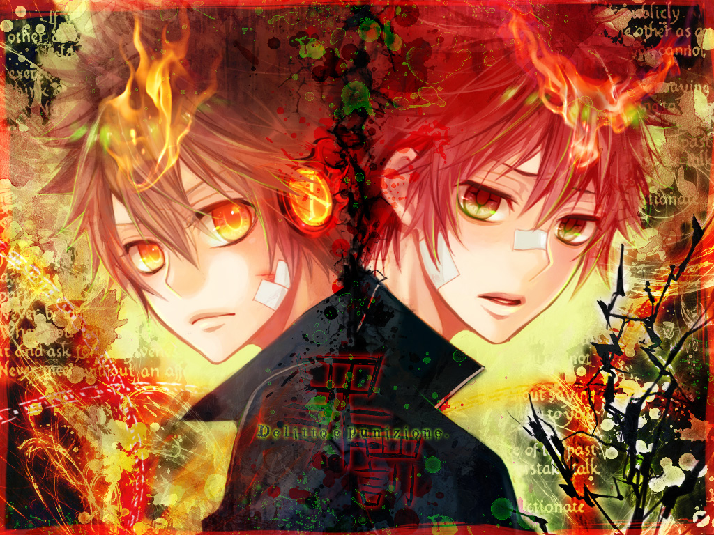all_male, katekyou_hitman_reborn, kozato_enma, male, sawada_tsunayoshi
