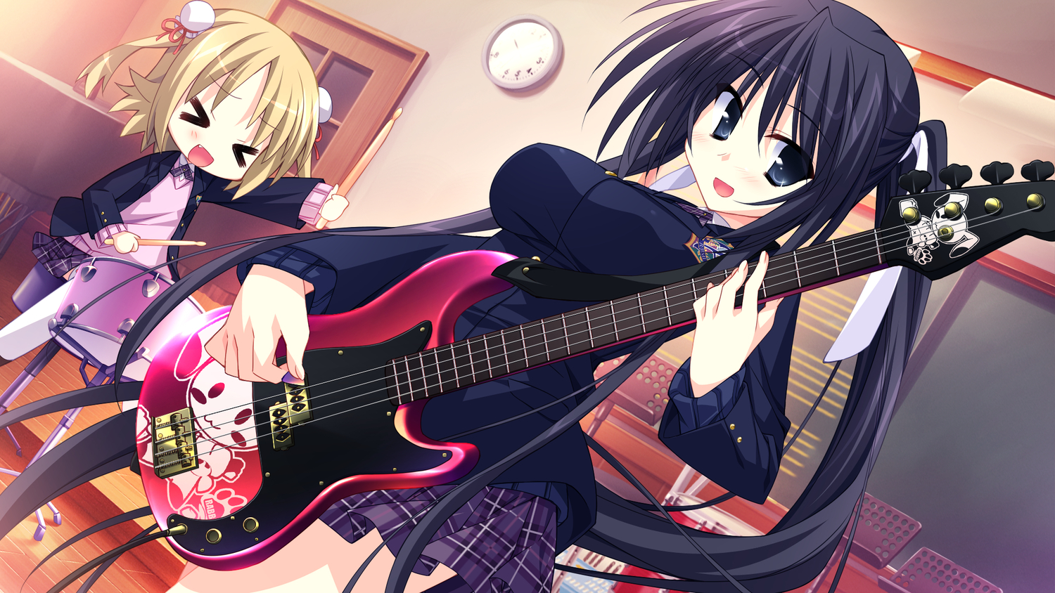 game_cg, guitar, hinata_mutsuki, instrument, izumi_kyouka, kouda_hazumi, school_uniform, skyfish, yotsuiro_passionato!