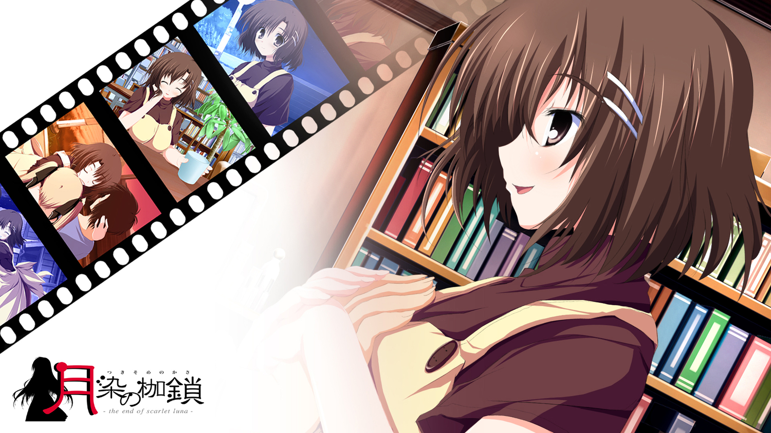 brown_eyes, brown_hair, sasayuri_yuzu, short_hair, tsukinon, tsukisome_no_kasa