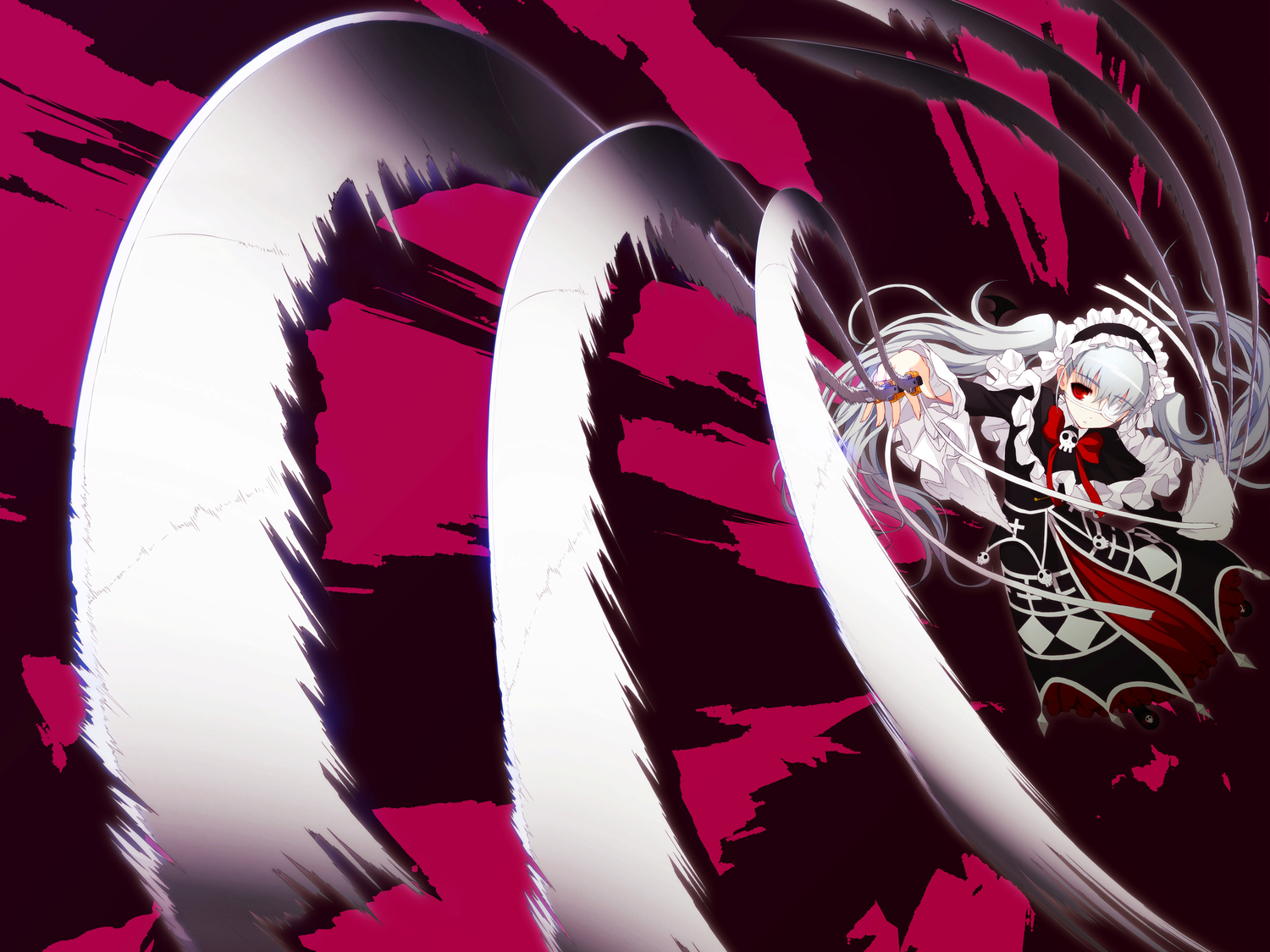 axanael, eyepatch, game_cg, goth-loli, gray_hair, lolita_fashion, nitroplus, nouko_(axanael)