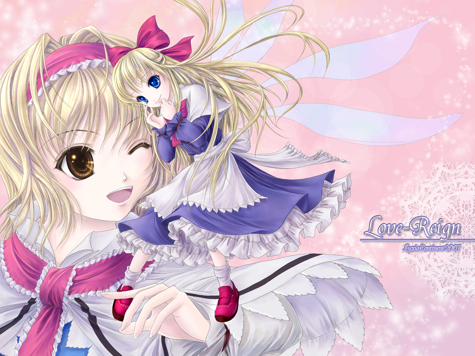 alice_margatroid, blonde_hair, blue_eyes, doll, dress, long_hair, luxia_continent, ribbons