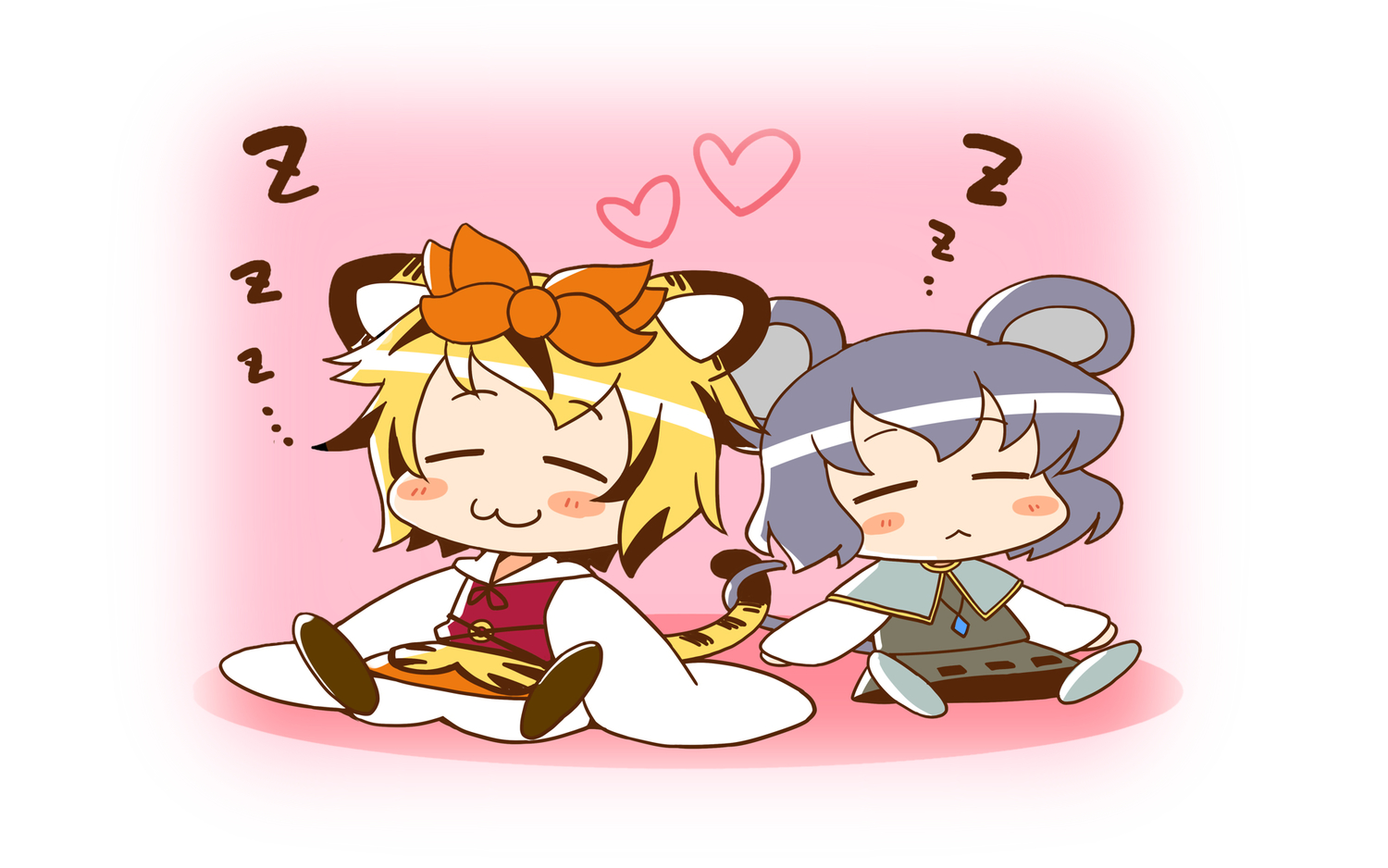 animal_ears, azuharu, catgirl, chibi, mousegirl, nazrin, sleeping, tail