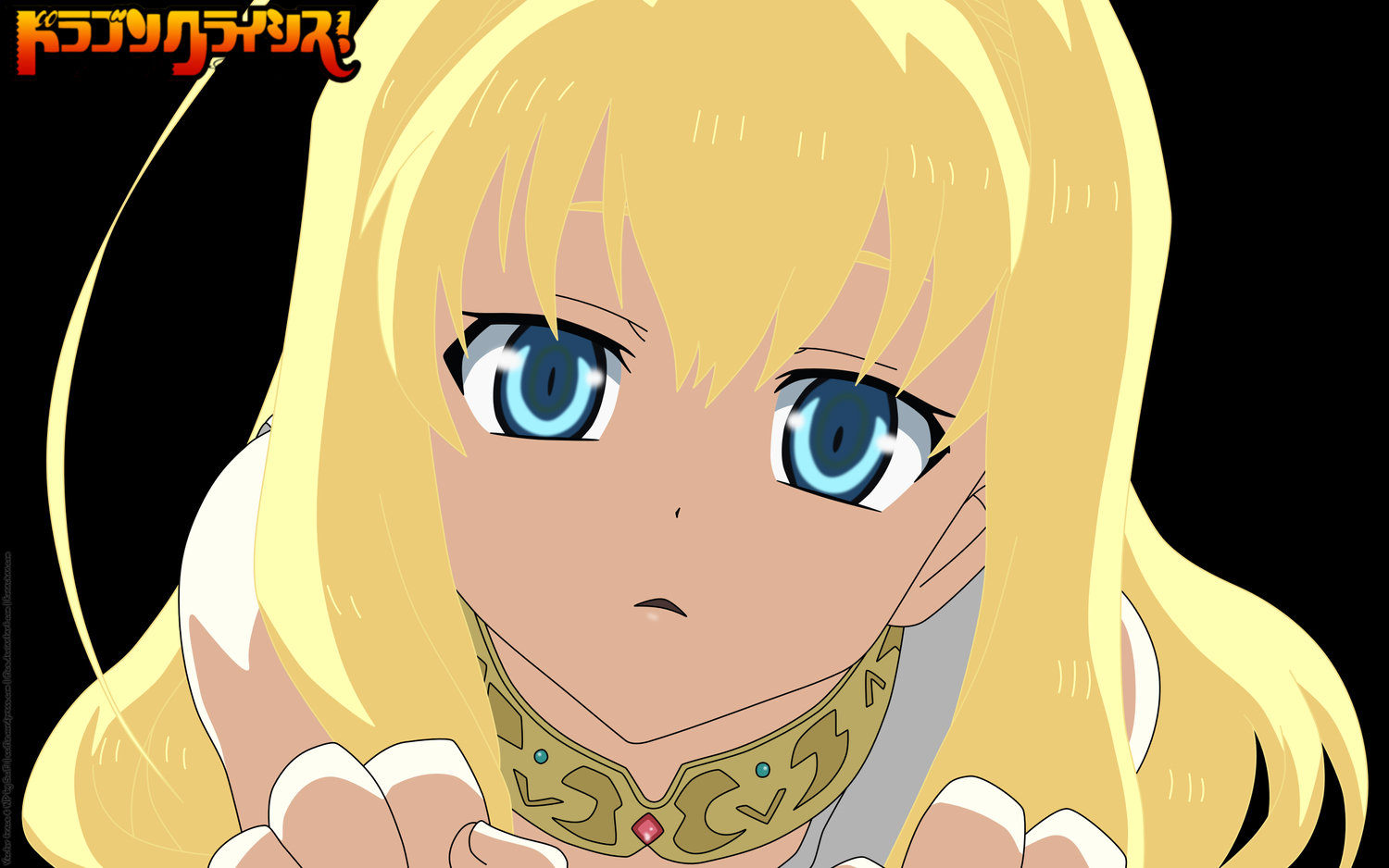 blonde_hair, blue_eyes, close, dragon_crisis!, rose_(dragon_crisis!), transparent, vector