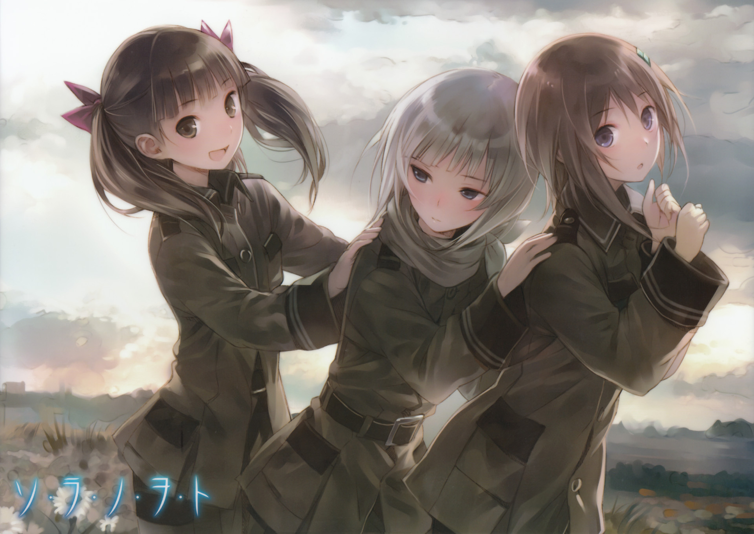 kannagi_noel, kishida_mel, sora_no_woto, sorami_kanata, suminoya_kureha, uniform
