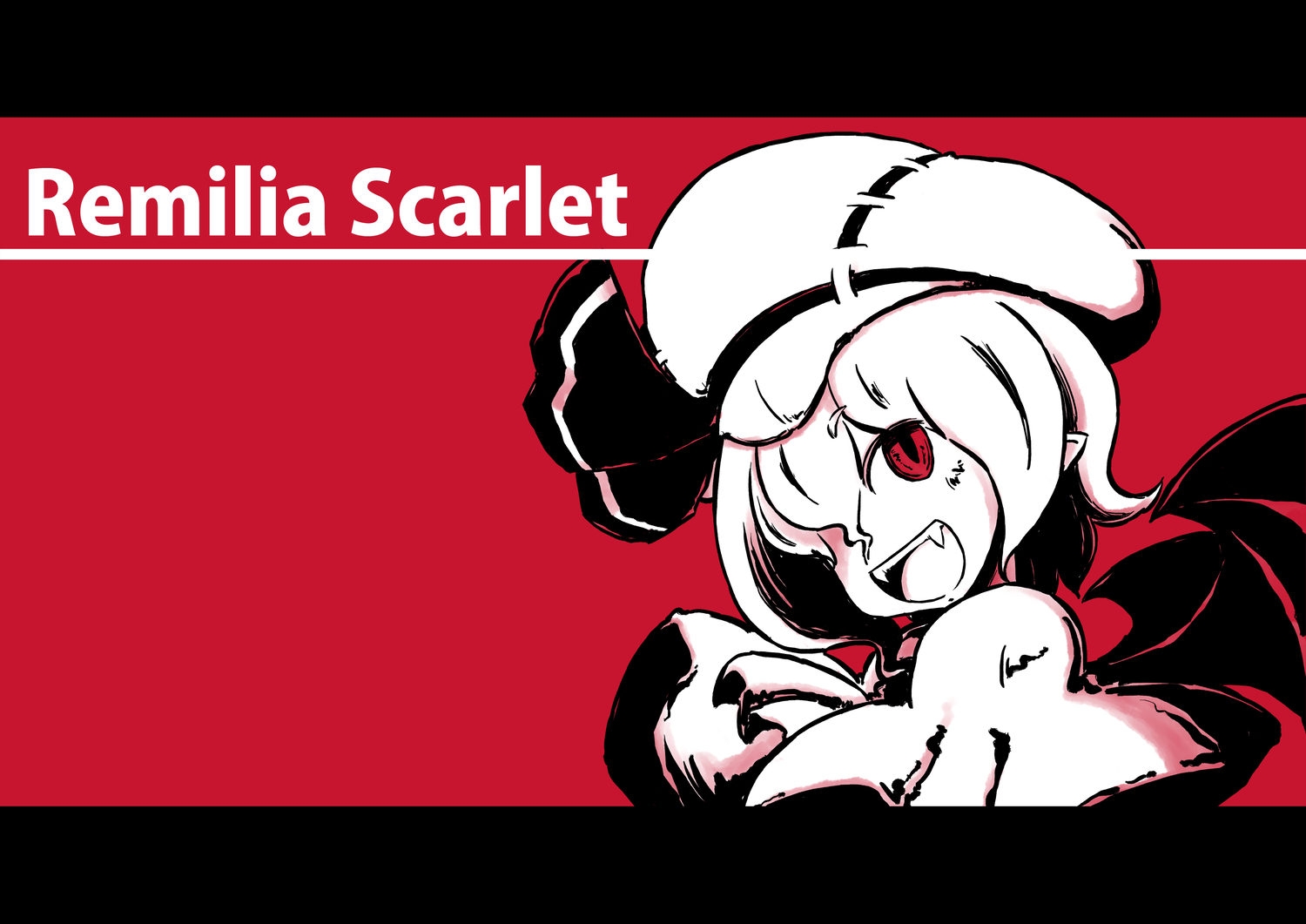 monochrome, red, remilia_scarlet, sonson_(eleven), touhou, vampire