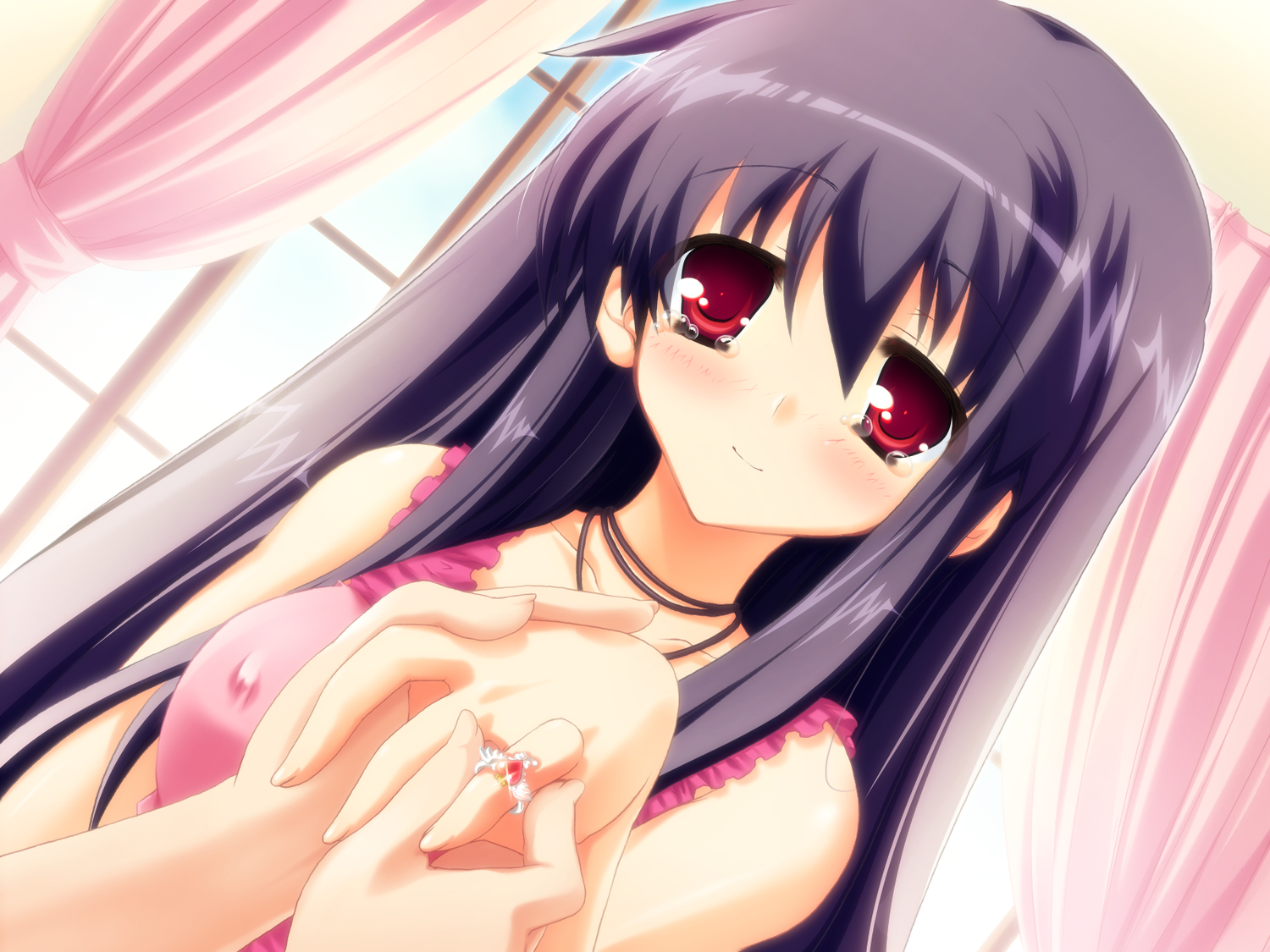 anekano, black_hair, chococo, erect_nipples, game_cg, long_hair, moo_(umineko), noyama_sakura