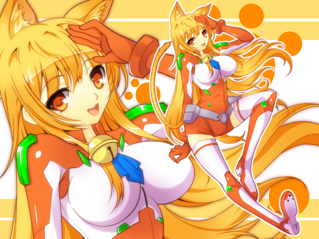 animal_ears, asobi_ni_iku_yo!, bell, bodysuit, catgirl, eris_(asobi_ni_iku_yo!), tail, thighhighs